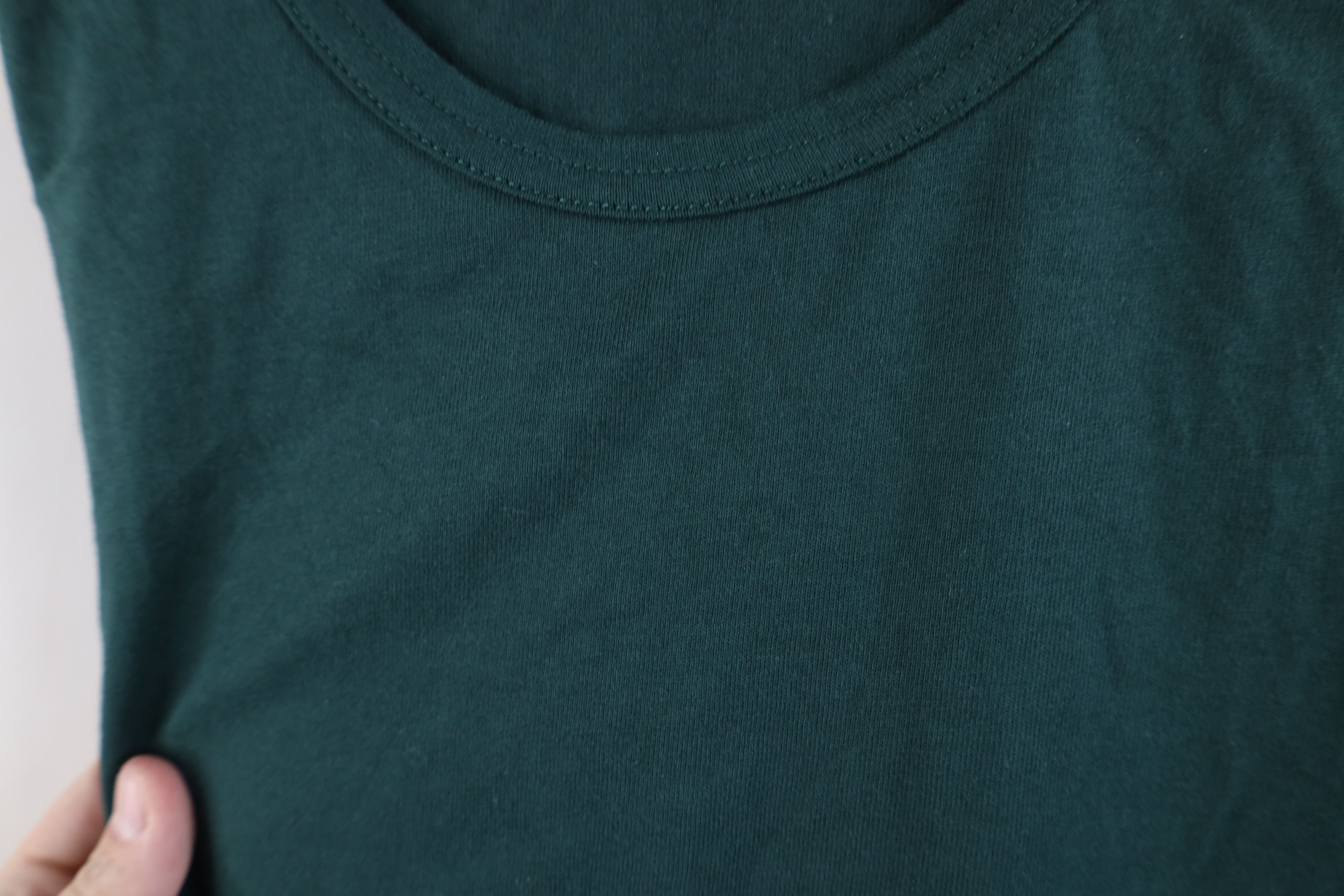 Vintage Vintage 90s Streetwear Blank Tank Top T-Shirt Hunter Green Size US L / EU 52-54 / 3 - 6 Thumbnail
