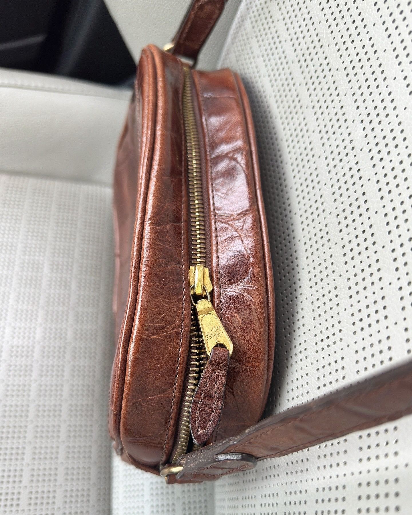 Other Mulberry Vintage Brown Leather Bag Made in England Size ONE SIZE - 3 Thumbnail