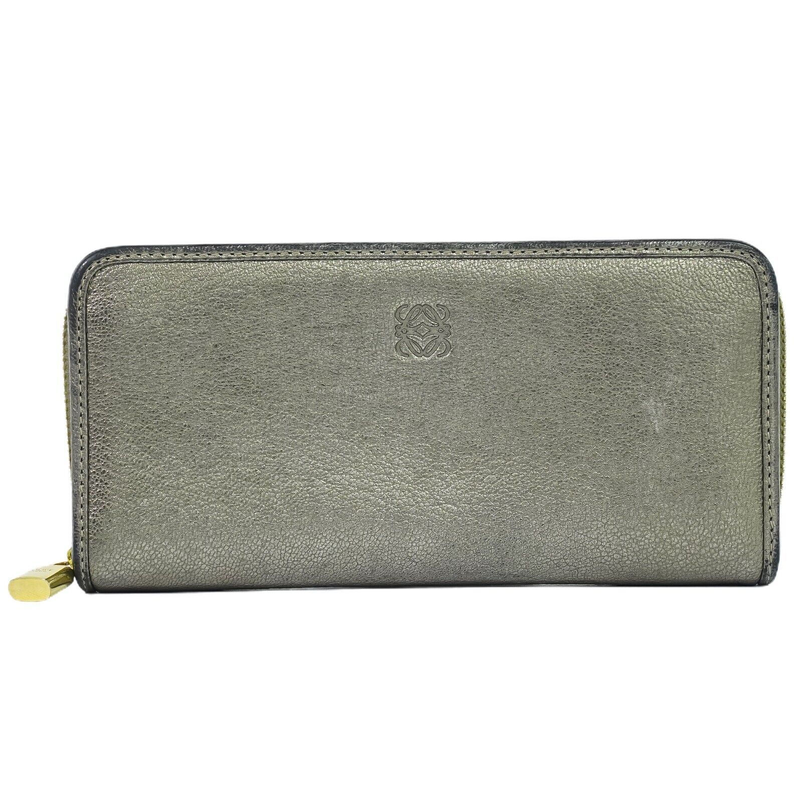 image of Loewe Zip Around Wallet Wallet in Metallic, Women's