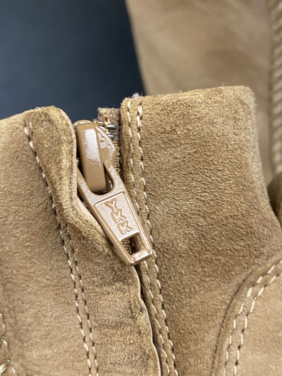 Eckhaus Latta Ugg X Eckhaus Latta Beige Leather Square Toe Boots Size: 38 Size US 8 / IT 38 - 8 Thumbnail
