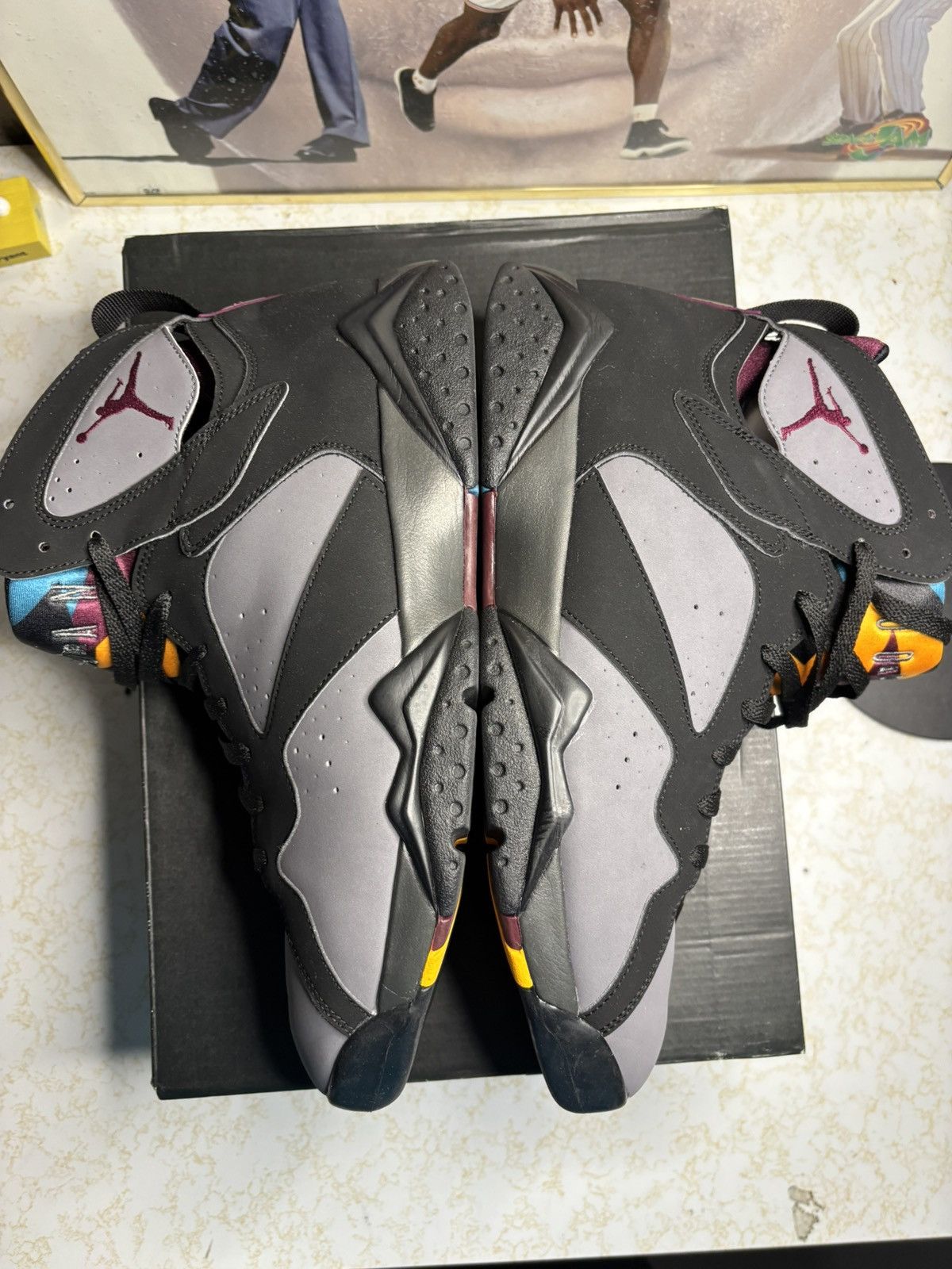 Jordan Brand Air Jordan 7 Retro 2011 Bordeaux 2011 Size US 12 / EU 45 - 4 Thumbnail