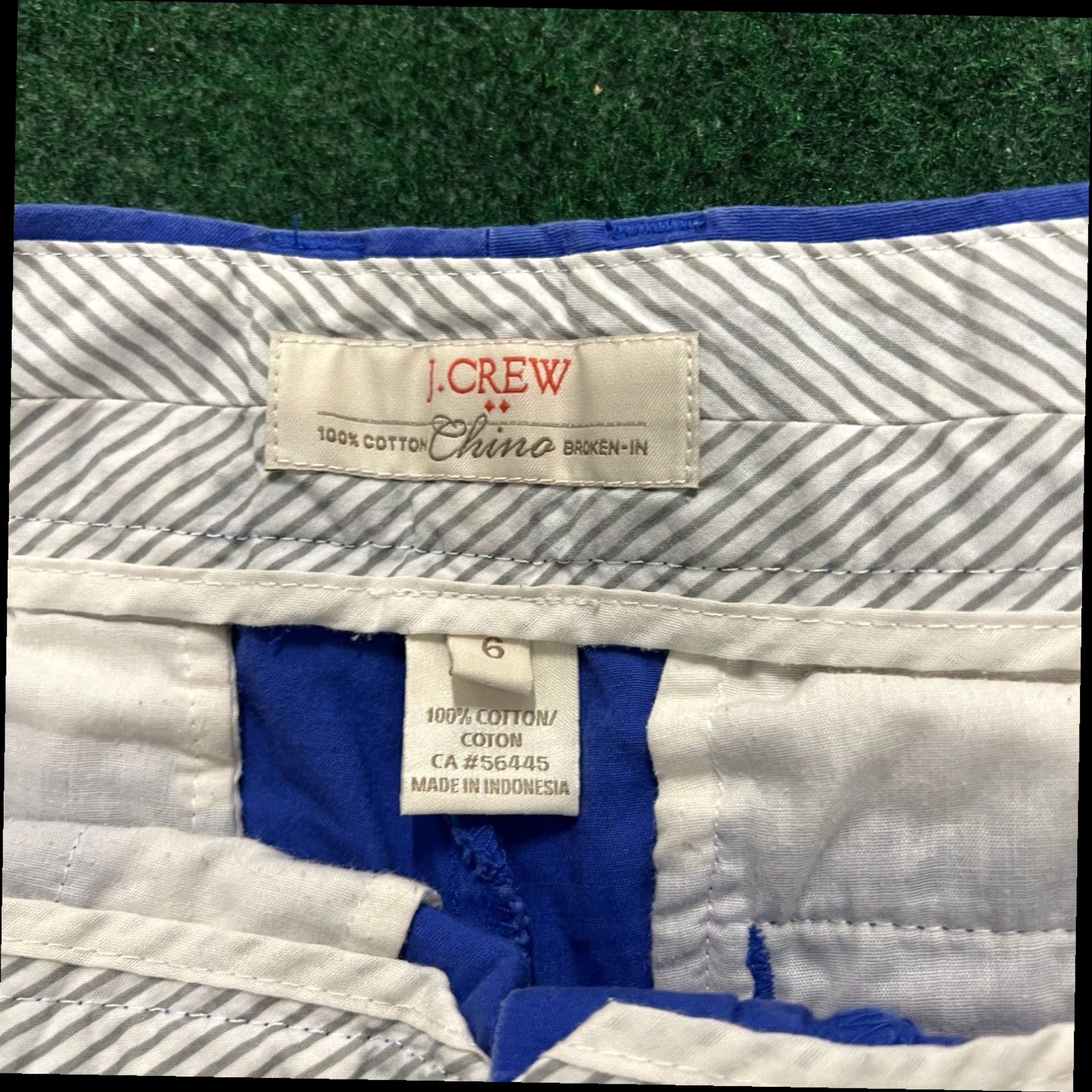 J.Crew J. Crew Women's Chino Broken In Shorts Size 6 Blue Flat Front 3 Inch Inseam Size 28" / US 6 / IT 42 - 4 Thumbnail