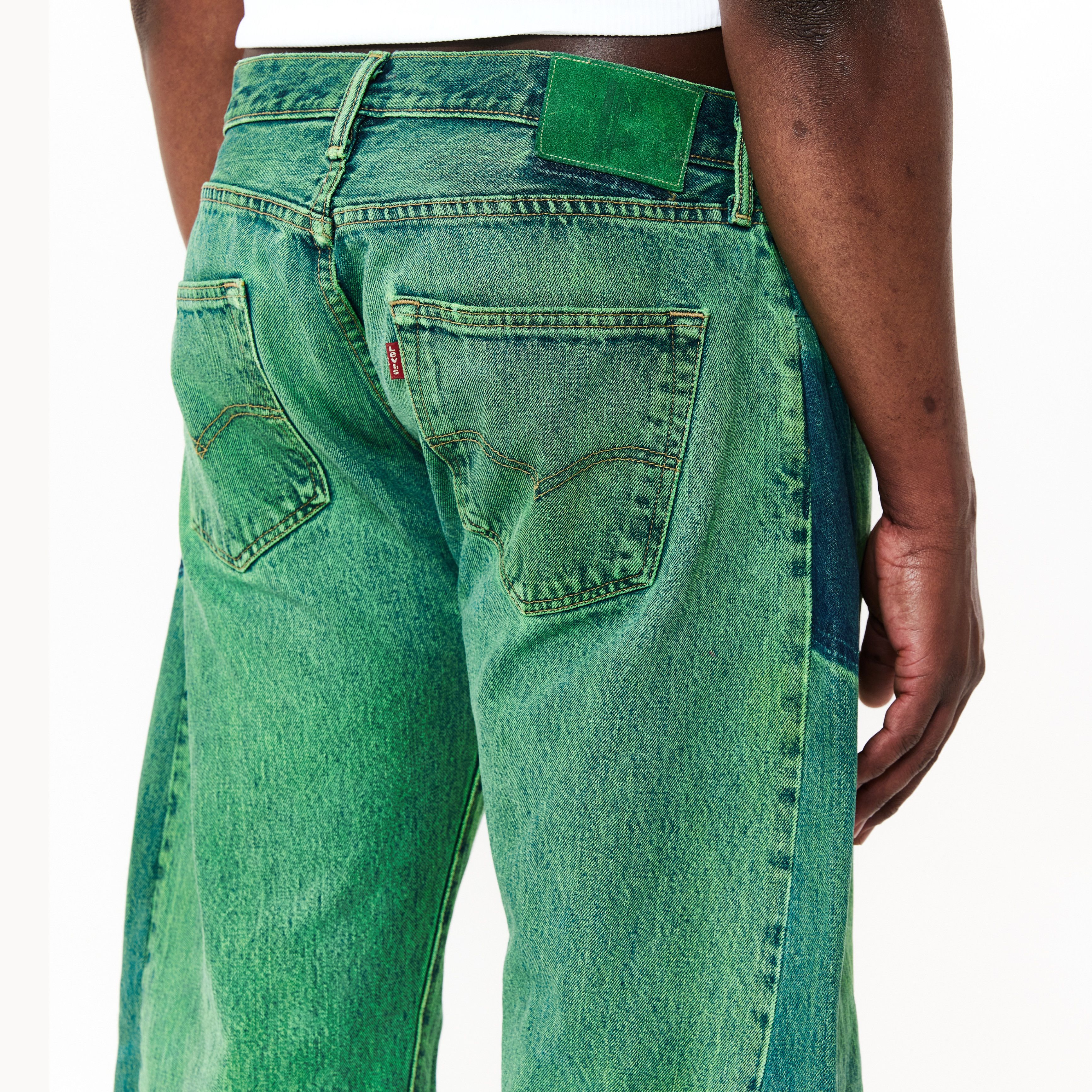 Japanese Brand × Levi's × Vintage REPEAT PLUS 002 Double Waist Dirty Green (RP002G3202) Size US 32 / EU 48 - 7 Thumbnail