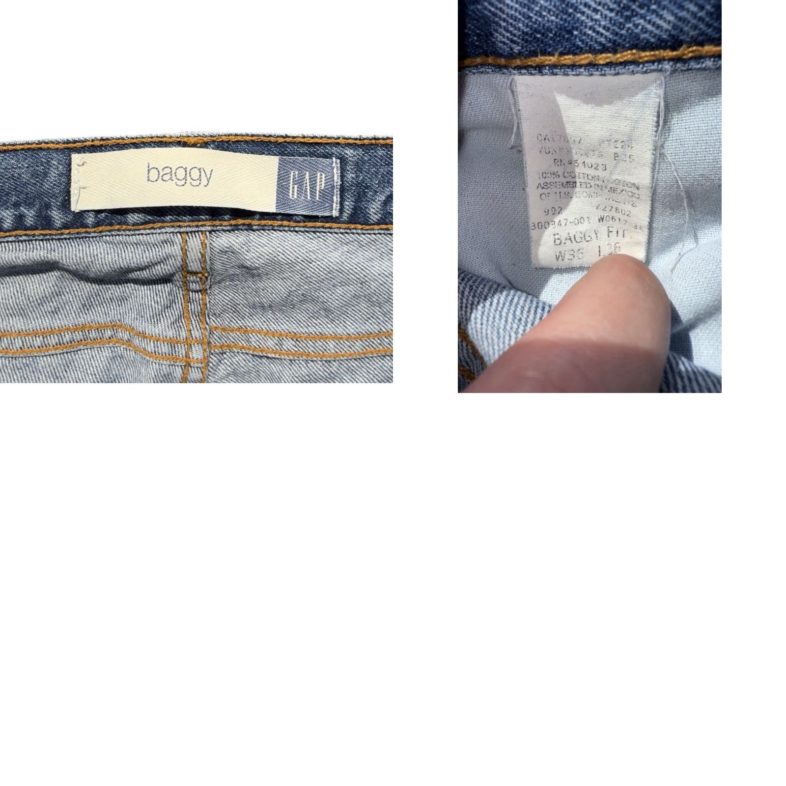 Gap VINTAGE Gap Jeans 90s Light Wash Baggy Straight 36x36 Men Global 90s, Size 36, Inseam 36, Blue Size US 36 / EU 52 - 8 Thumbnail