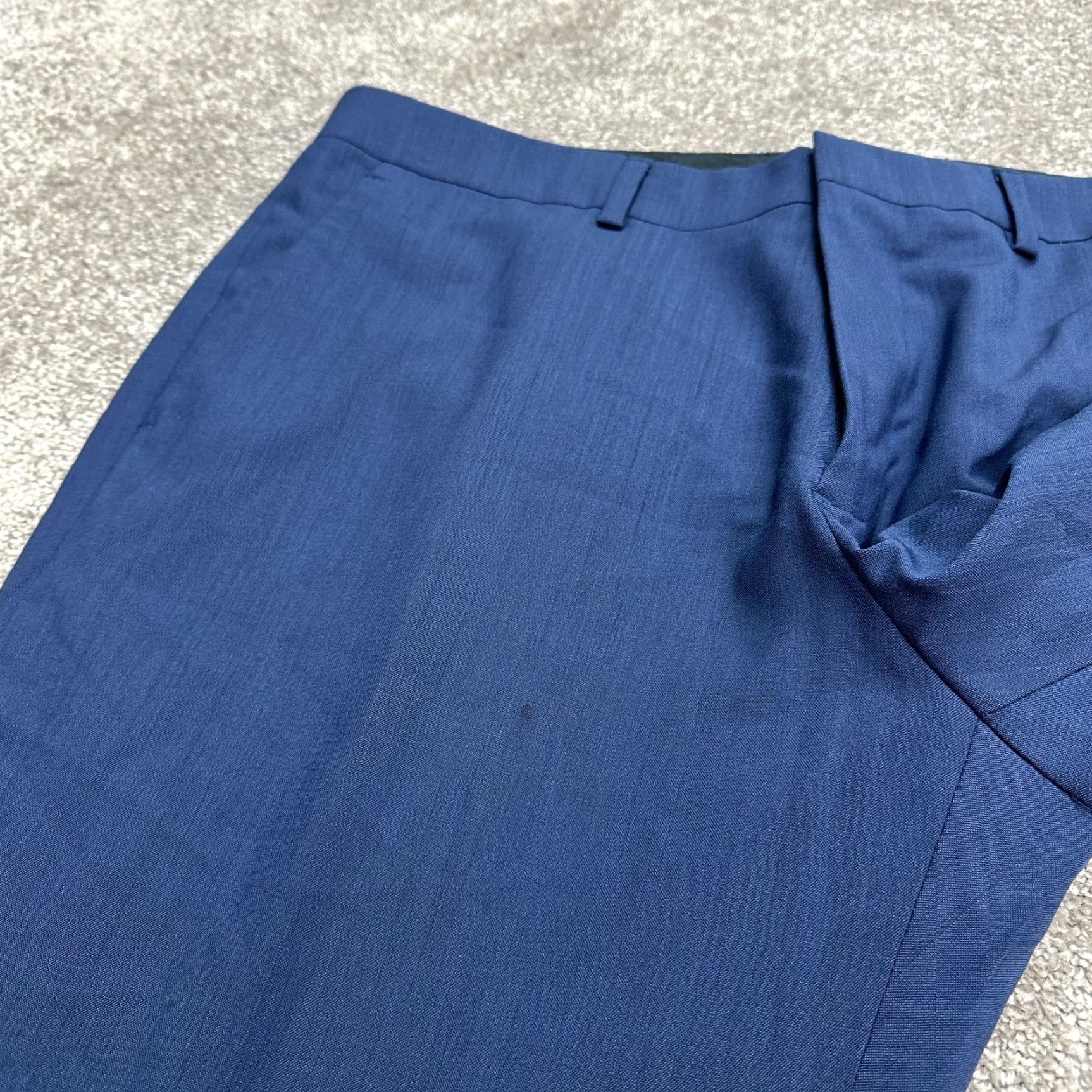 Bonobos Bonobos Dress Pants Mens 36x30 Athletic Blue Flat Front Wool Spandex Workwear Regular Straight Pants Size US 36 / EU 52 - 4 Thumbnail