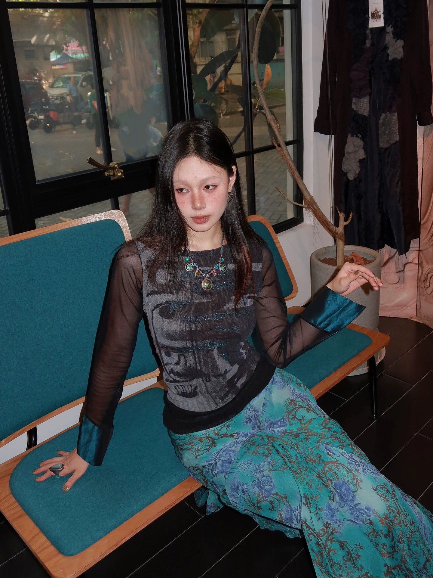 Other Save the Queen Vintage Tulle Sheer Bell-Sleeve Top Size M Size M / US 6-8 / IT 42-44 - 1 Thumbnail