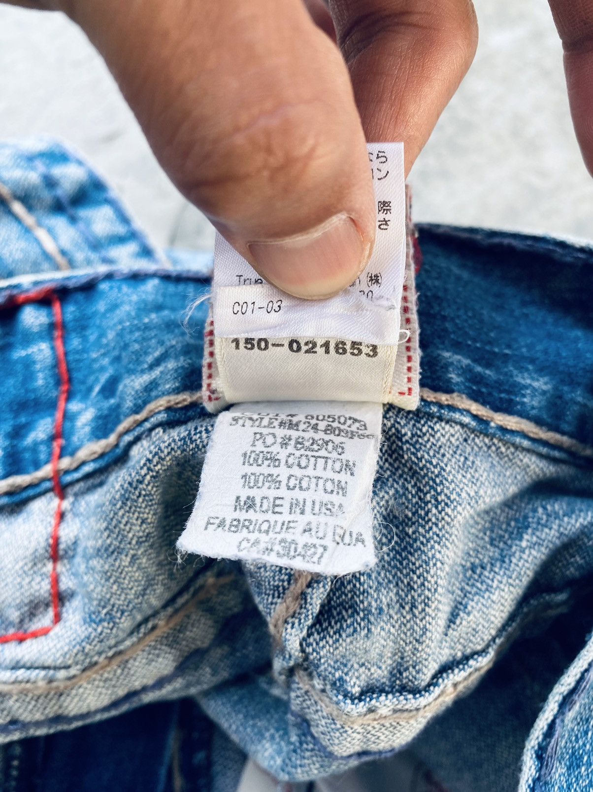 True Religion Vintage True Religion Distressed Denim Pants Size US 30 / EU 46 - 18 Thumbnail