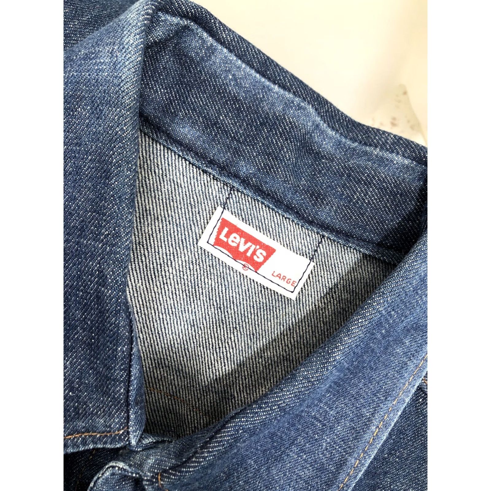 Levi's VINTAGE Levi's Western Denim Shirt Mens L Blue Collared Long Sleeve Button-Up Leather Butterfly? Size US L / EU 52-54 / 3 - 6 Thumbnail