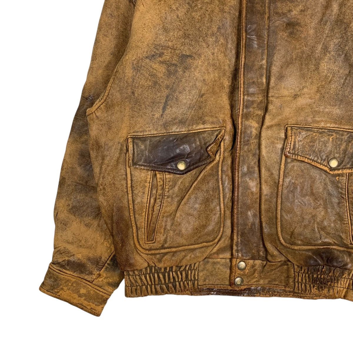 Japanese Brand Japanese Brand Flight Leather Jacket Size US L / EU 52-54 / 3 - 3 Thumbnail