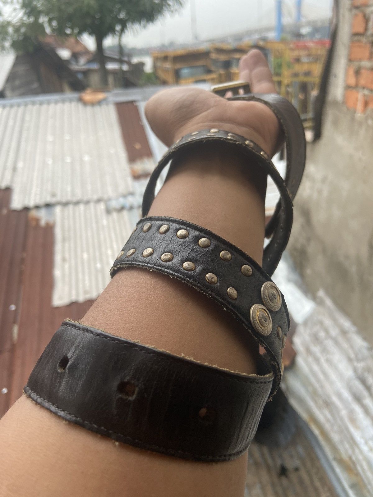 Vintage Vtg punk style belt Size ONE SIZE - 3 Thumbnail