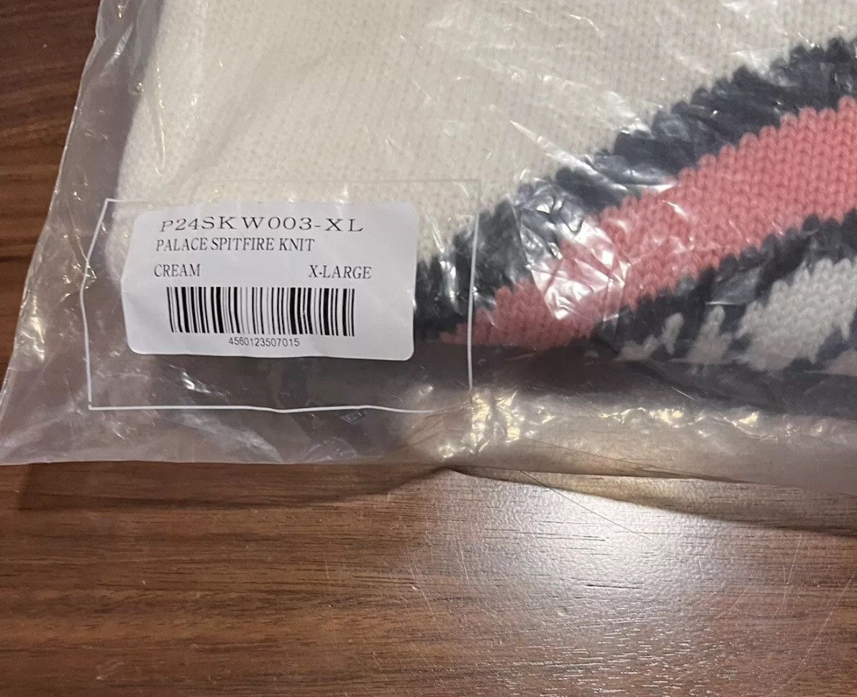 Palace Palace x Spitfire Wool Blend Knit Sweater in Cream Size XL Size US XL / EU 56 / 4 - 5 Thumbnail