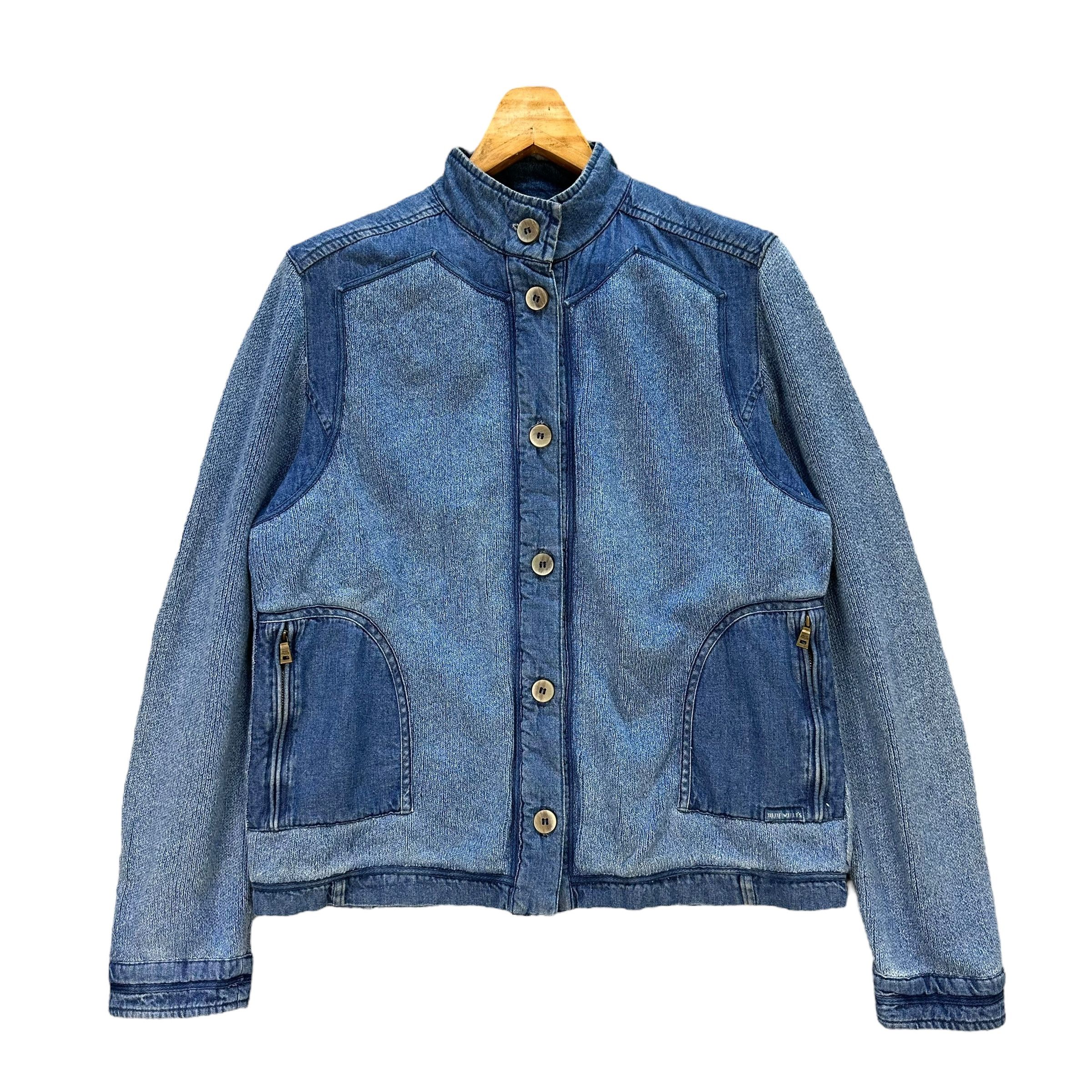 Indigo BLUE WILLI'S Indigo Button Jean Jacket #A43-0989 Size L / US 10 / IT 46 - 1 Thumbnail