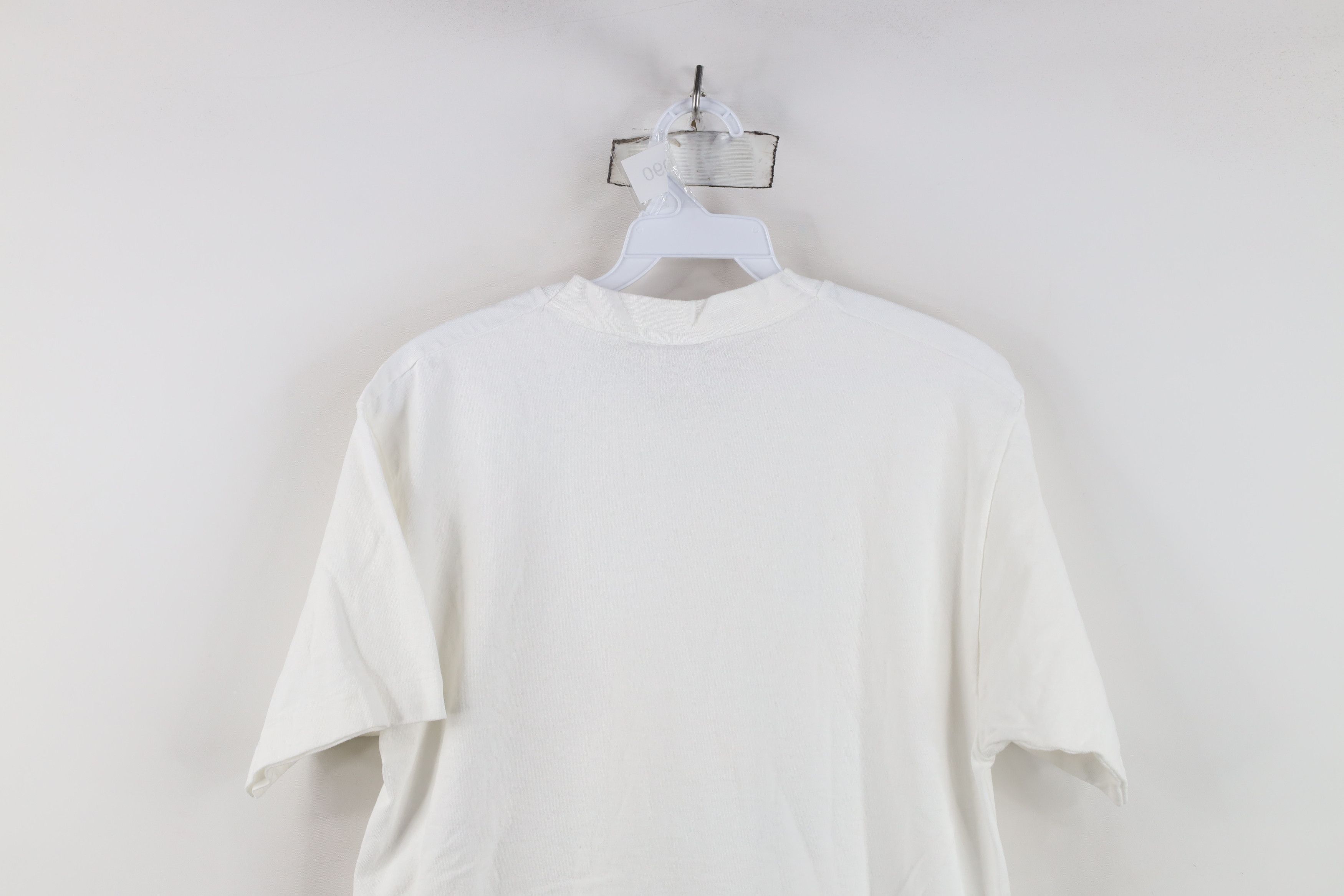 Vintage Vintage 90s Streetwear Heavyweight Cotton T-Shirt White USA Size US M / EU 48-50 / 2 - 8 Thumbnail