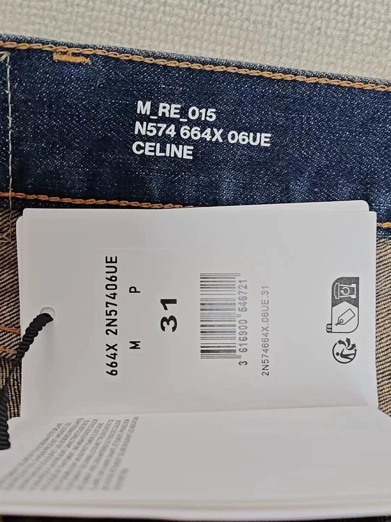 Celine CELINE Vintage Distressed WideLeg Denim Pants Size US 31 - 4 Thumbnail