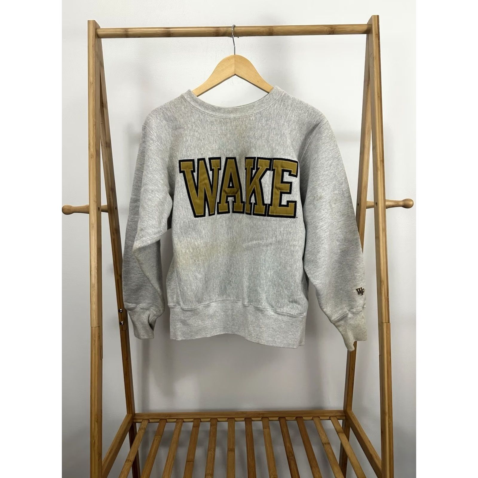 Vintage VTG Wake Forest Demon Deacons Crewneck BOXY Thick Weave Sweatshirt Size S Gray Mens Sweatshirt Size US S / EU 44-46 / 1 - 2 Thumbnail