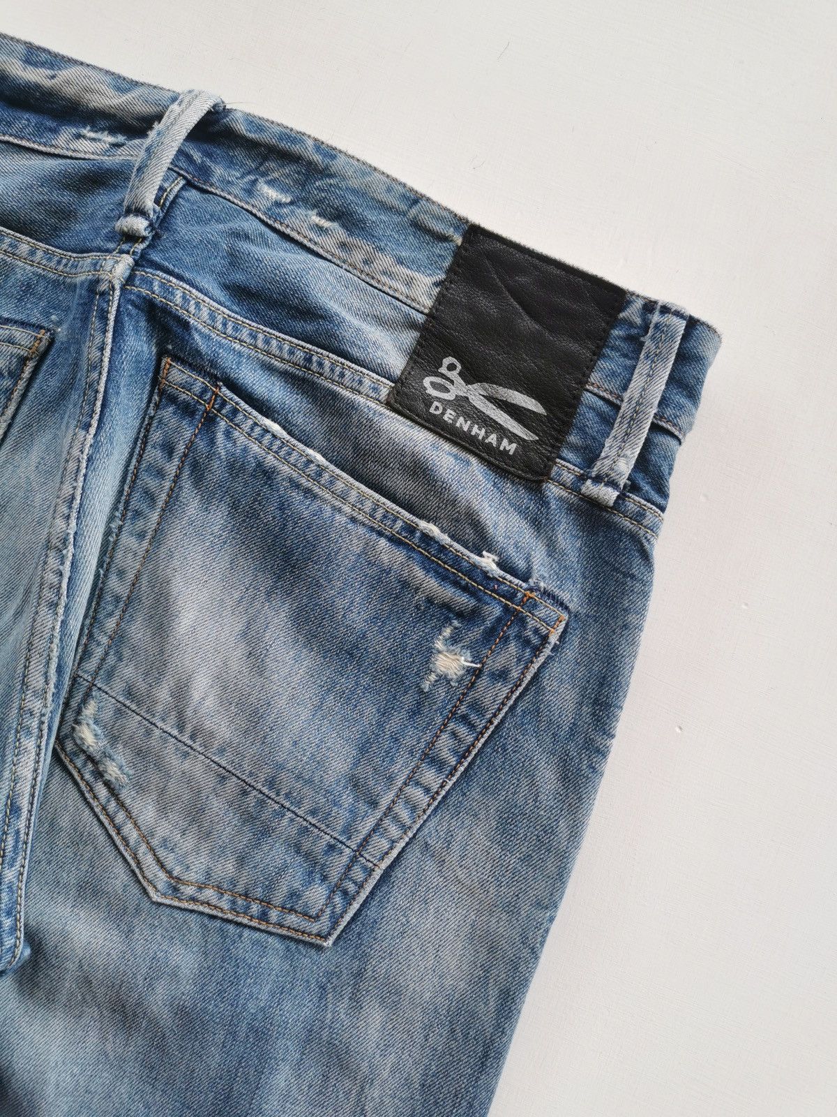 DENHAM Razor Slim Denham Distressed Denim Jeans Size US 30 / EU 46 - 6 Thumbnail