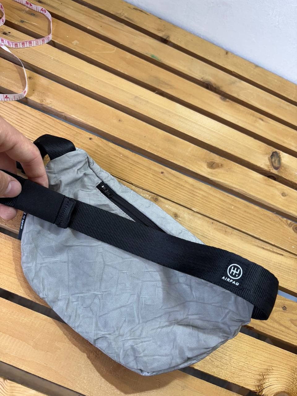 Japanese Brand AIRPAQ Waist Bag Made from upcycled airbags Size ONE SIZE - 5 Thumbnail