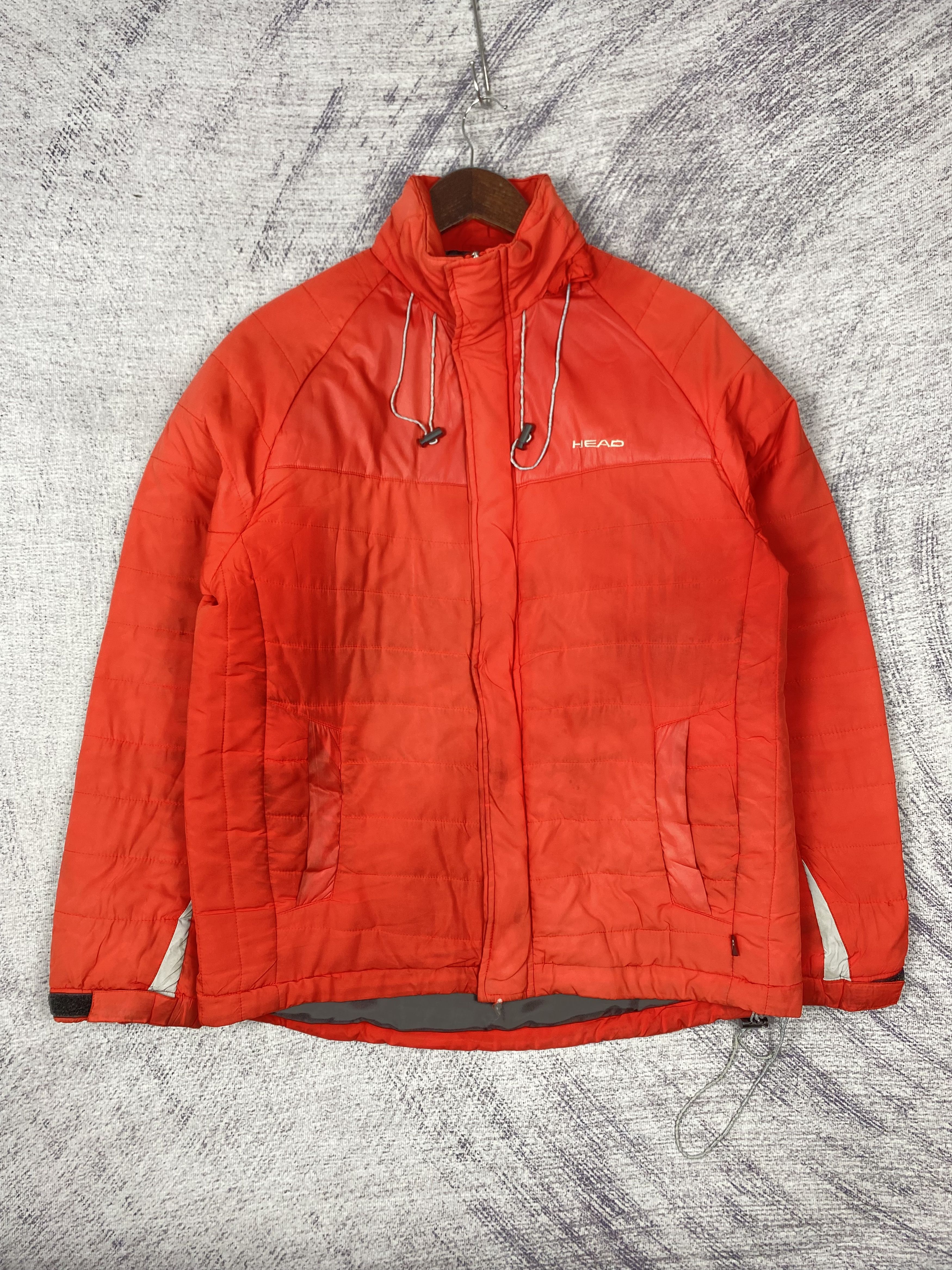 Japanese Brand Vintage Head Puffer Little Red Faded Zip Up Jacket Size US L / EU 52-54 / 3 - 1 Thumbnail