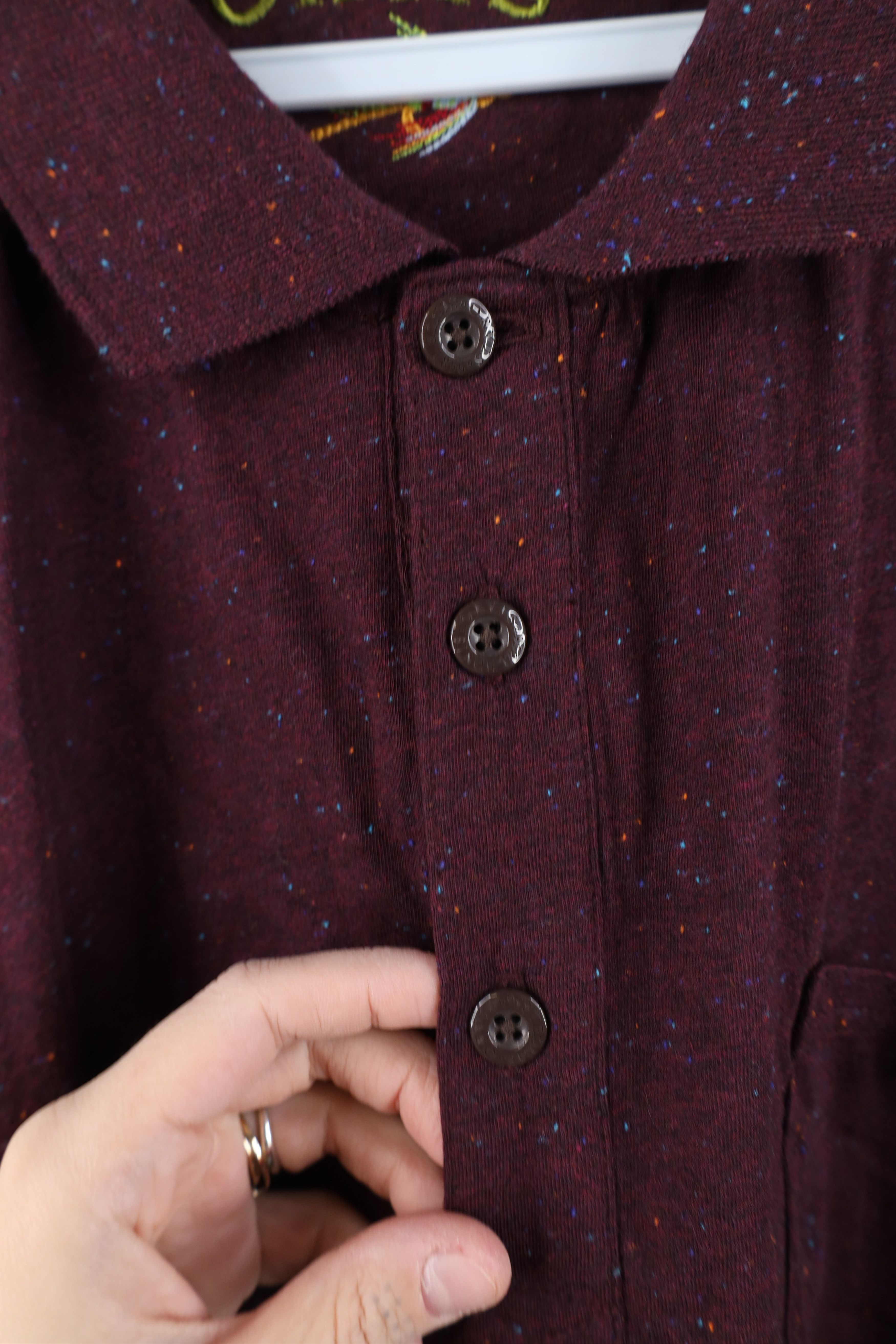 Orvis Vintage Orvis Fleck Cotton Knit Long Sleeve Rugby Polo Shirt Size US XL / EU 56 / 4 - 5 Thumbnail