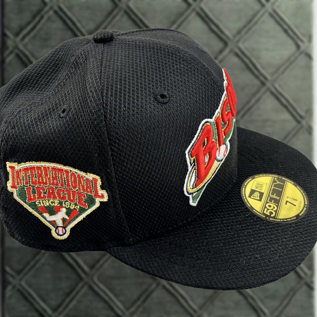 New Era Buffalo Bisons New Era 59fifty Black Green Fitted Cap 7-7/8 NWT MiLB Mens Cap Size ONE SIZE - 1 Thumbnail