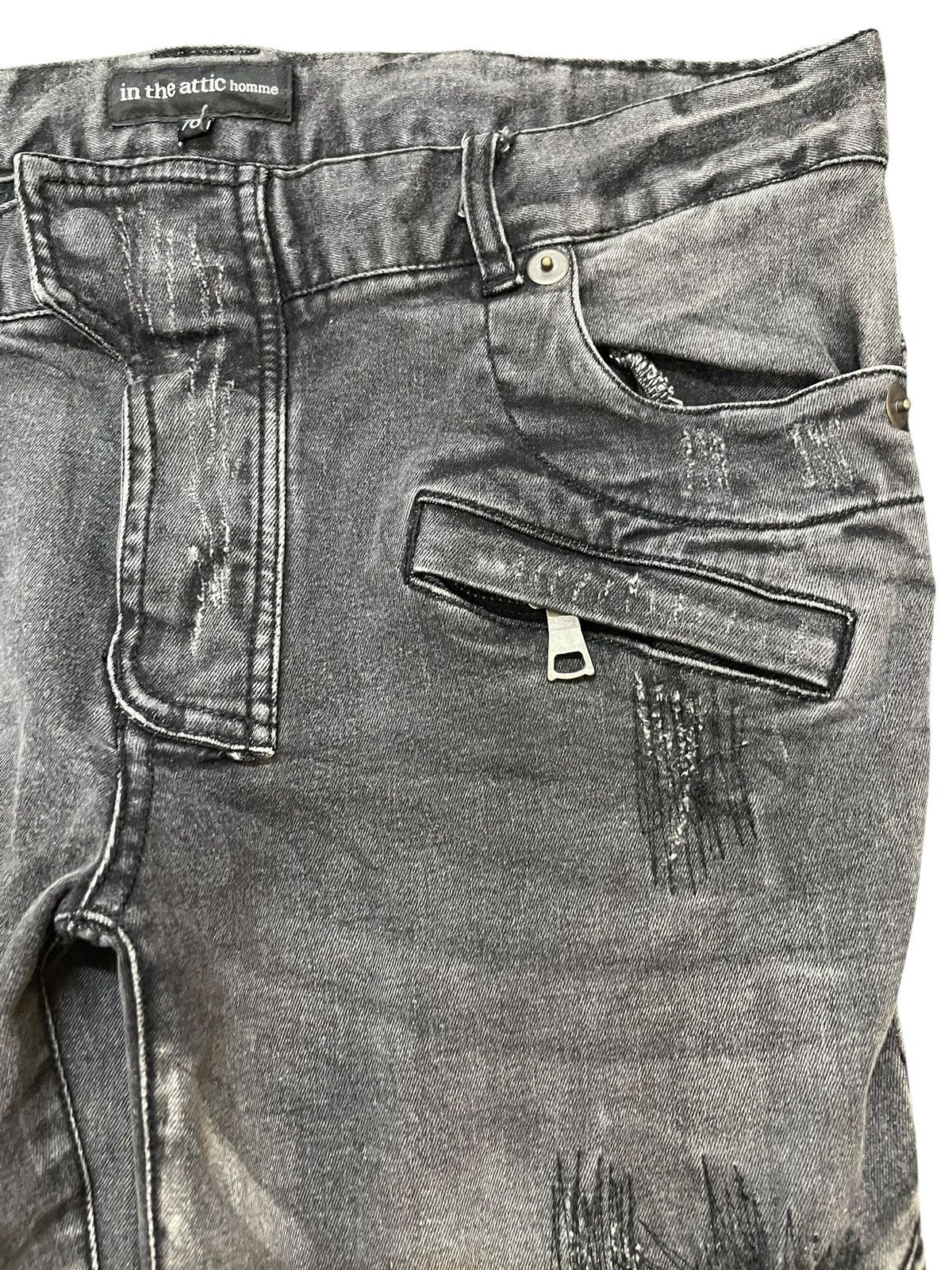In The Attic Vintage In the Attic Homme Biker Double Knee Denim Size US 31 - 6 Thumbnail