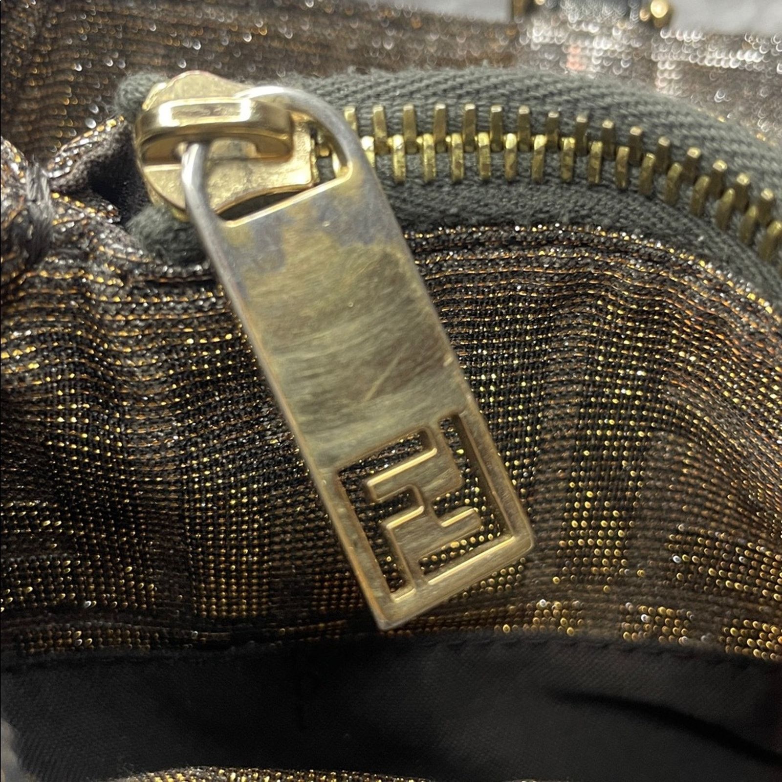 Fendi Fendi Mia Metallic Zucca Lurex Large Tote Size ONE SIZE - 4 Thumbnail