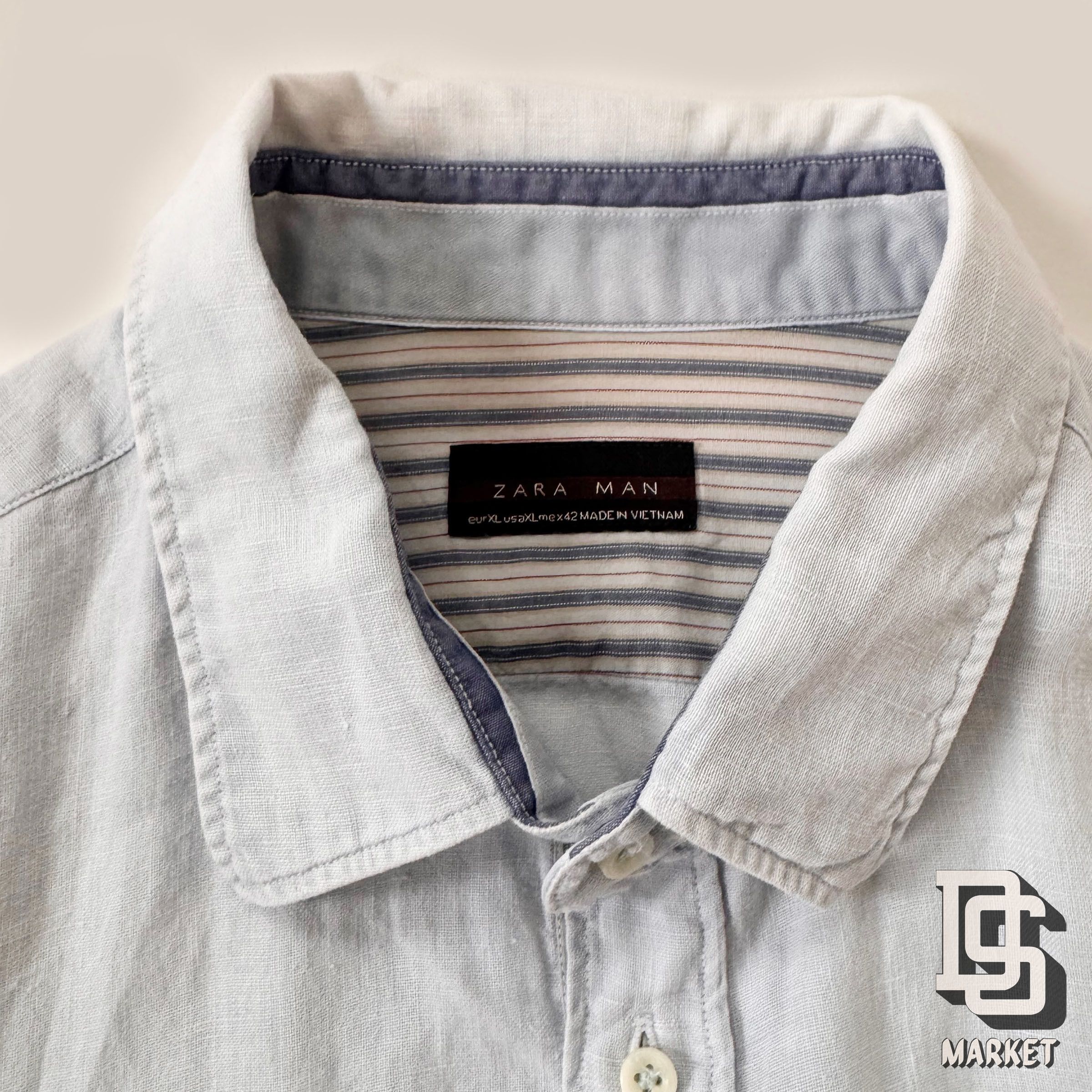 Zara ZARA SHIRT MENS XL BLUE BUTTON UP SHORT SLEEVE CASUAL LIGHT Size US XL / EU 56 / 4 - 2 Thumbnail