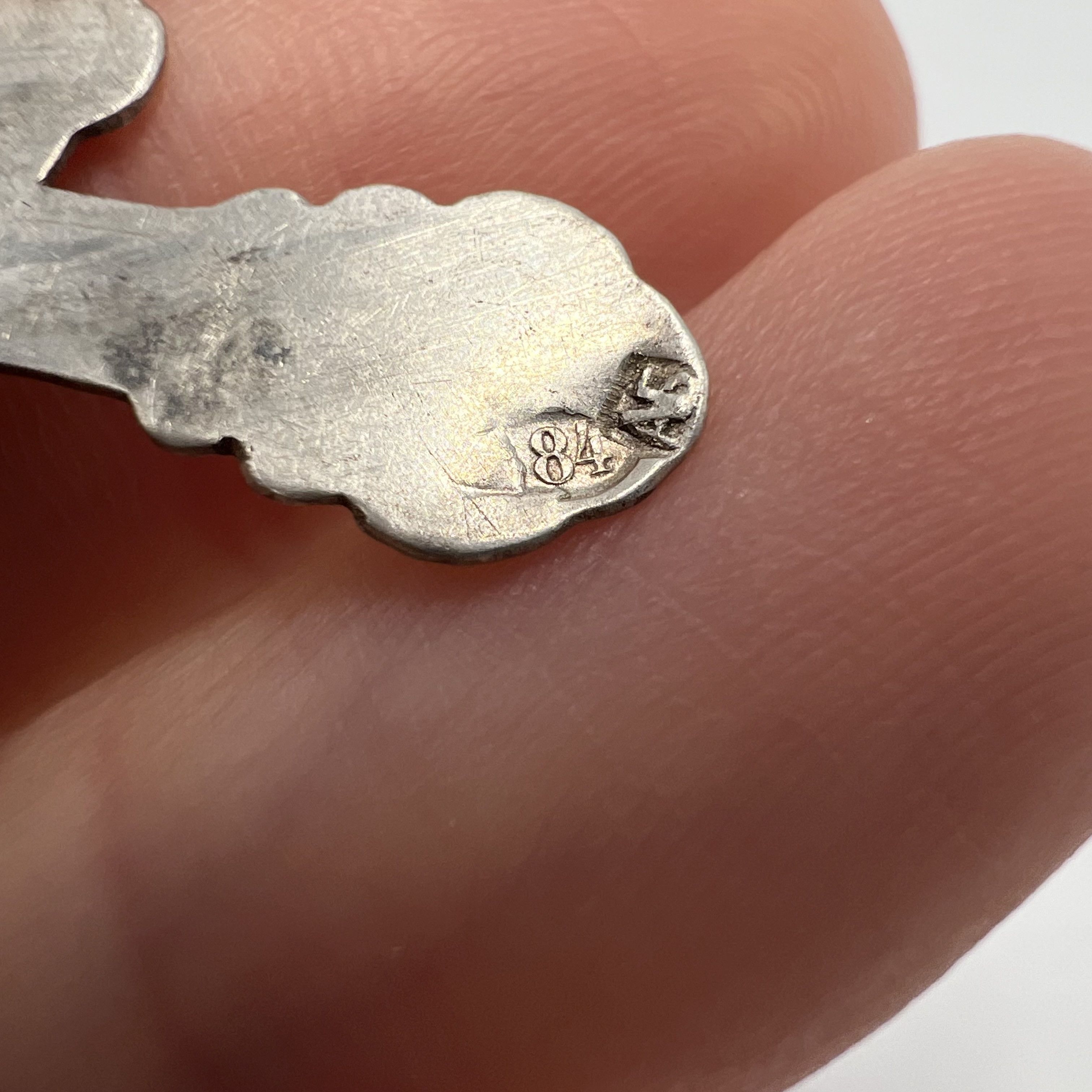 Vintage Vintage Pendant Cross Antique Silver 84 Prayer 0.78g Size ONE SIZE - 6 Thumbnail