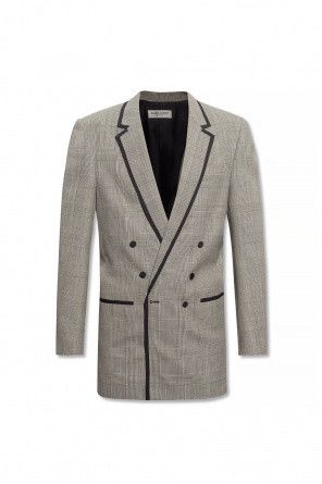 Saint Laurent Paris o1bcso1str0924 Long Double Breasted Jacket in Grey Size US XS / EU 42 / 0 - 1 Thumbnail