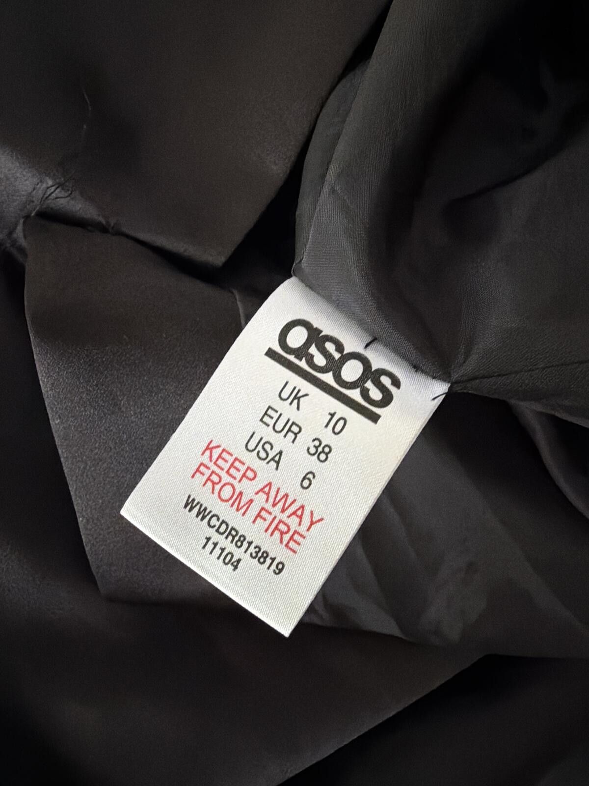 Asos ASOS Black Satin Sculptural Ruched Cocktail Prom Dress Size XS / US 0-2 / IT 36-38 - 6 Thumbnail