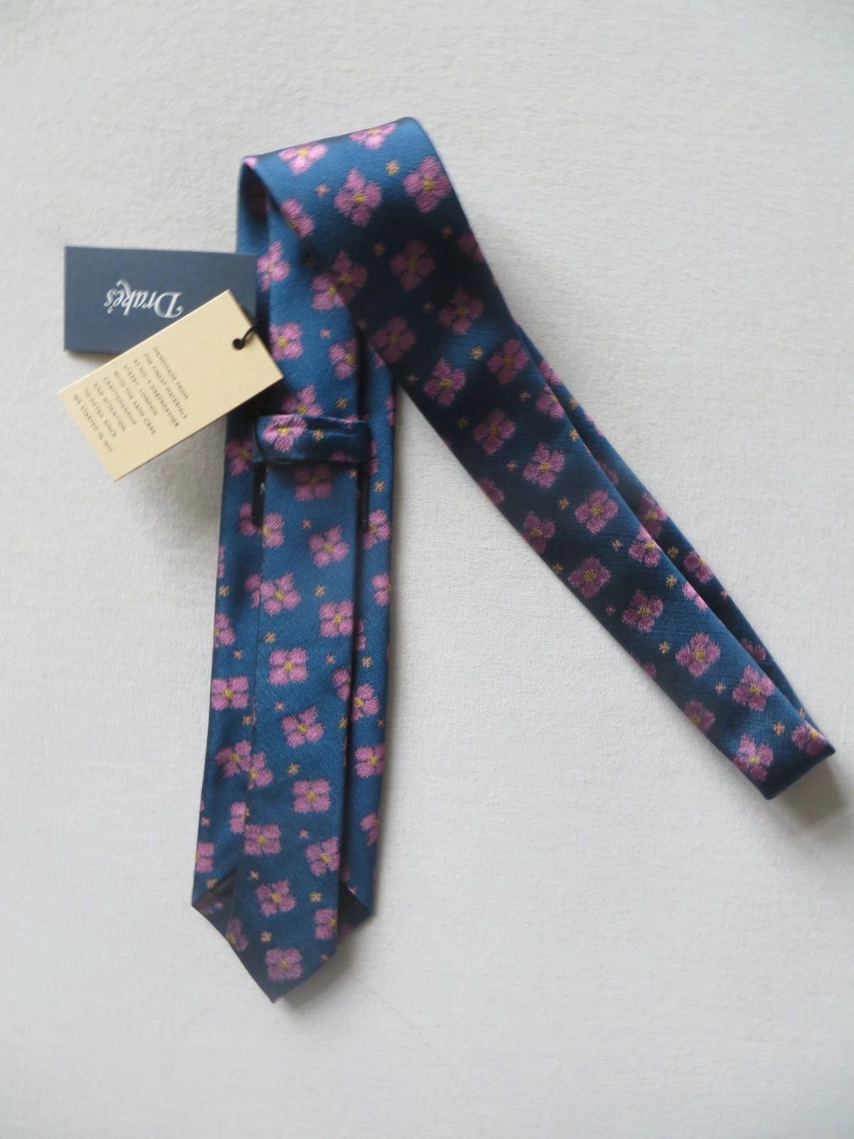 Drake's DRAKE'S 100% SILK FLORAL HAND MADE NEW WITH TAG Size ONE SIZE - 3 Thumbnail