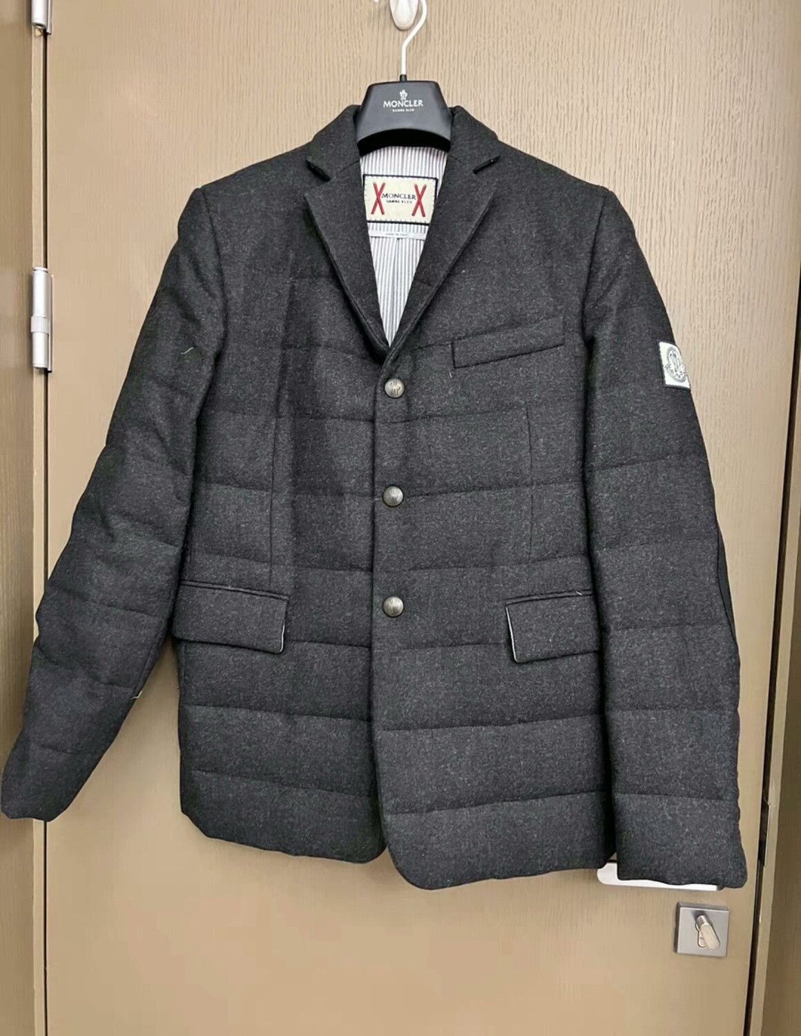 Moncler Moncler Thom Browne Gray Down Blazer Size US S / EU 44-46 / 1 - 1 Thumbnail