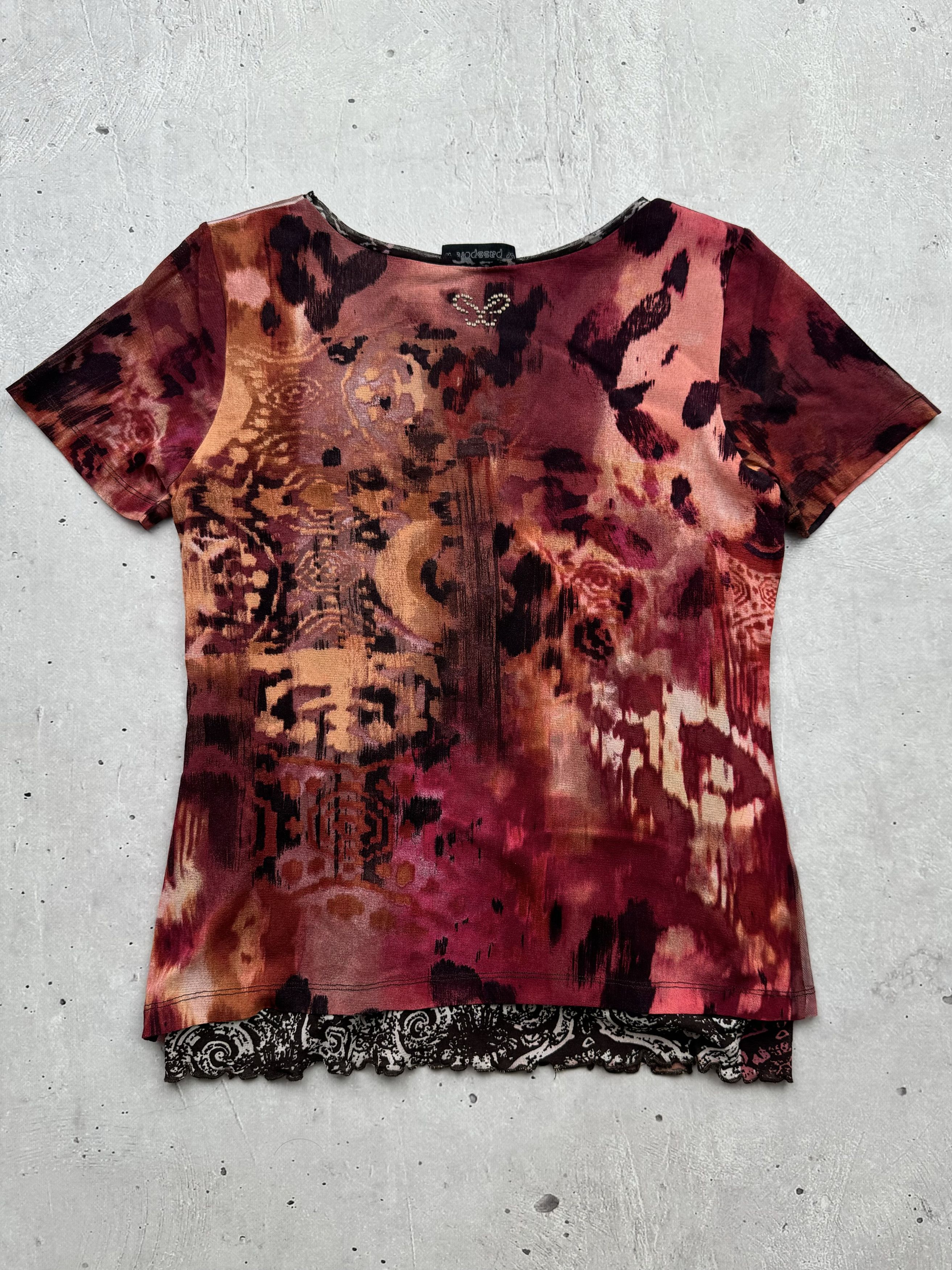 Japanese Brand × Vintage Vintage Printed Mesh Amazing T-Shirt Gaultier Style Size M / US 6-8 / IT 42-44 - 6 Thumbnail