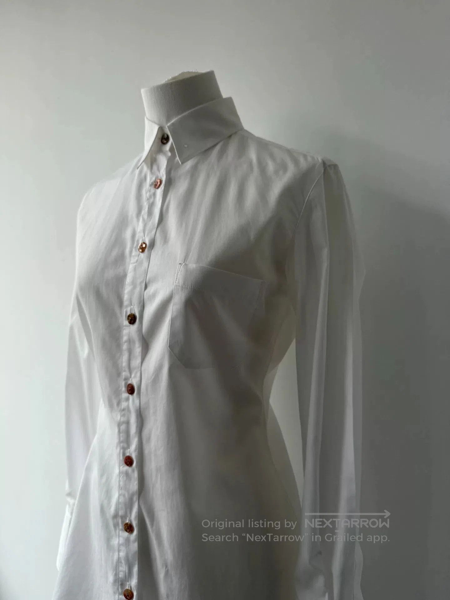 Jean Paul Gaultier Jean Paul Gaultier White Shirt with Unique Buttons. Size M / US 6-8 / IT 42-44 - 3 Thumbnail