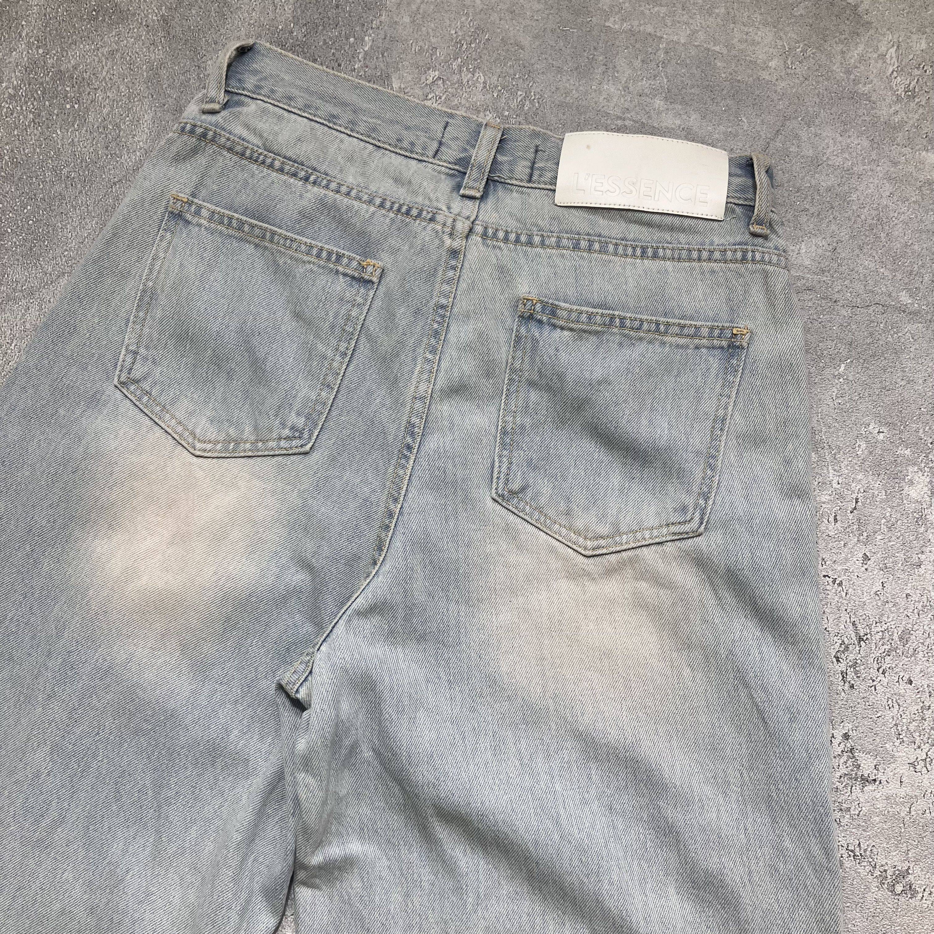 If Six Was Nine L'Essence blue washed distressed baggy jeans Size US 30 / EU 46 - 4 Thumbnail