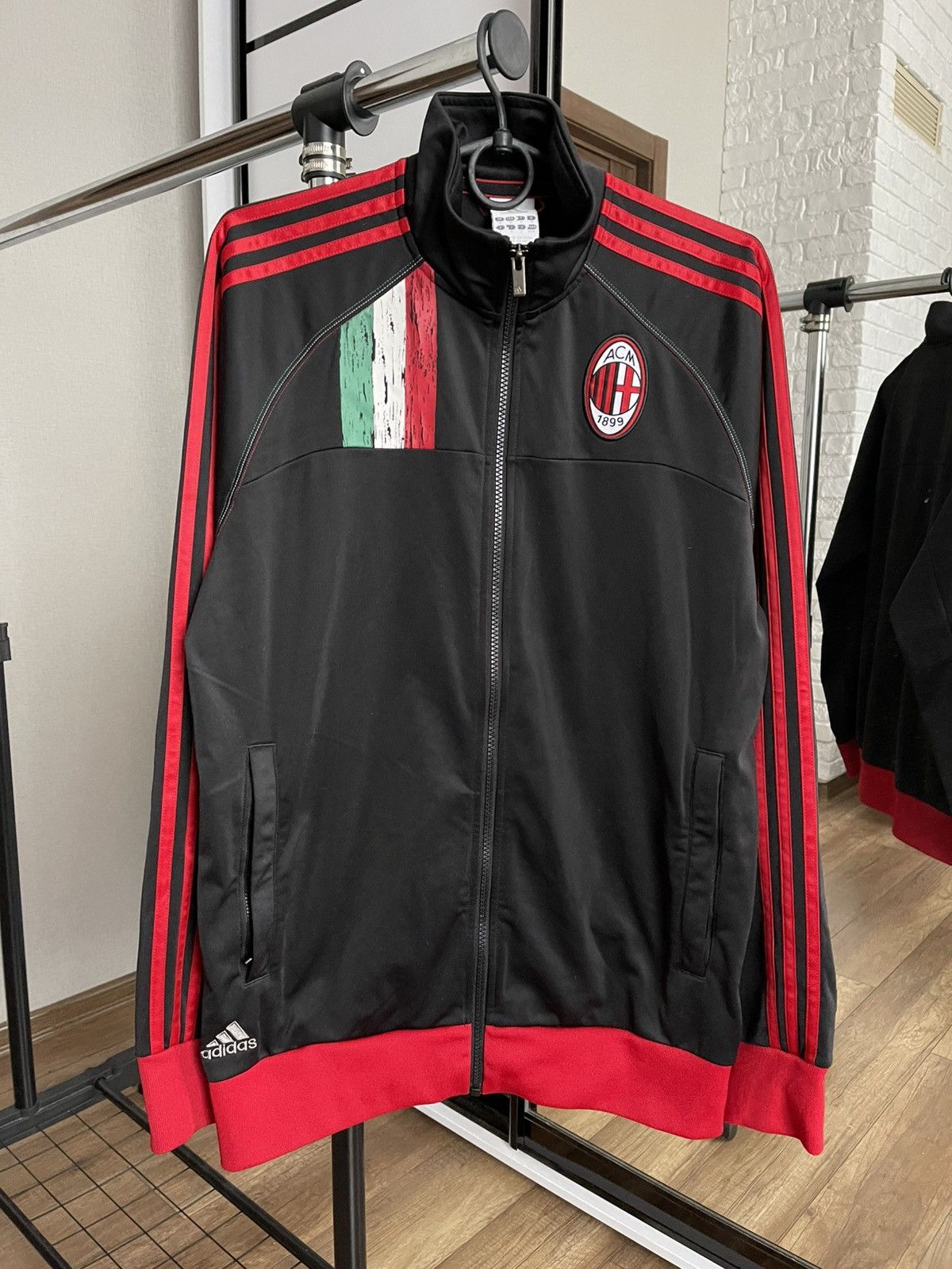 Adidas AC Milan Training Vintage Zip Track Jacket Sweatshirt