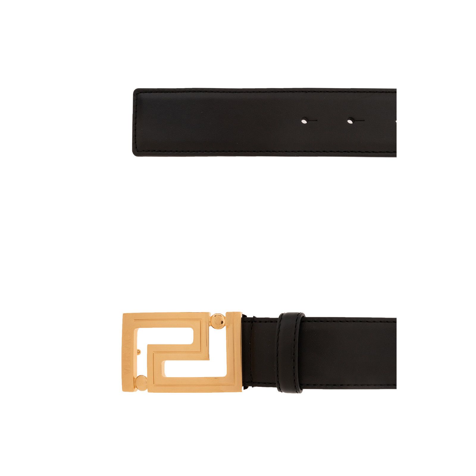 Versace VERSACE Black Leather Belt New & Authentic (Men's size:85;) Size ONE SIZE - 3 Thumbnail