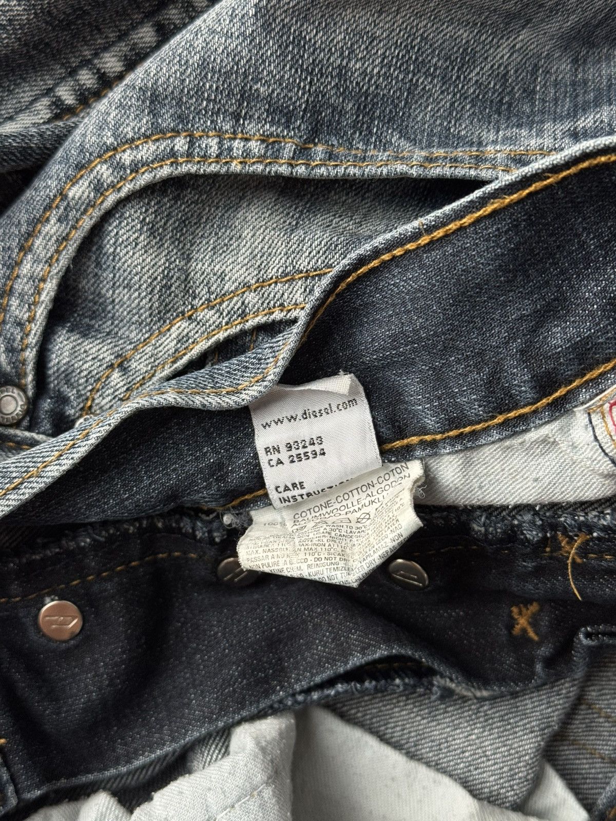 Diesel Vintage Diesel Jeans Dirty Pants faded crash denim distresse Size US 32 / EU 48 - 19 Thumbnail