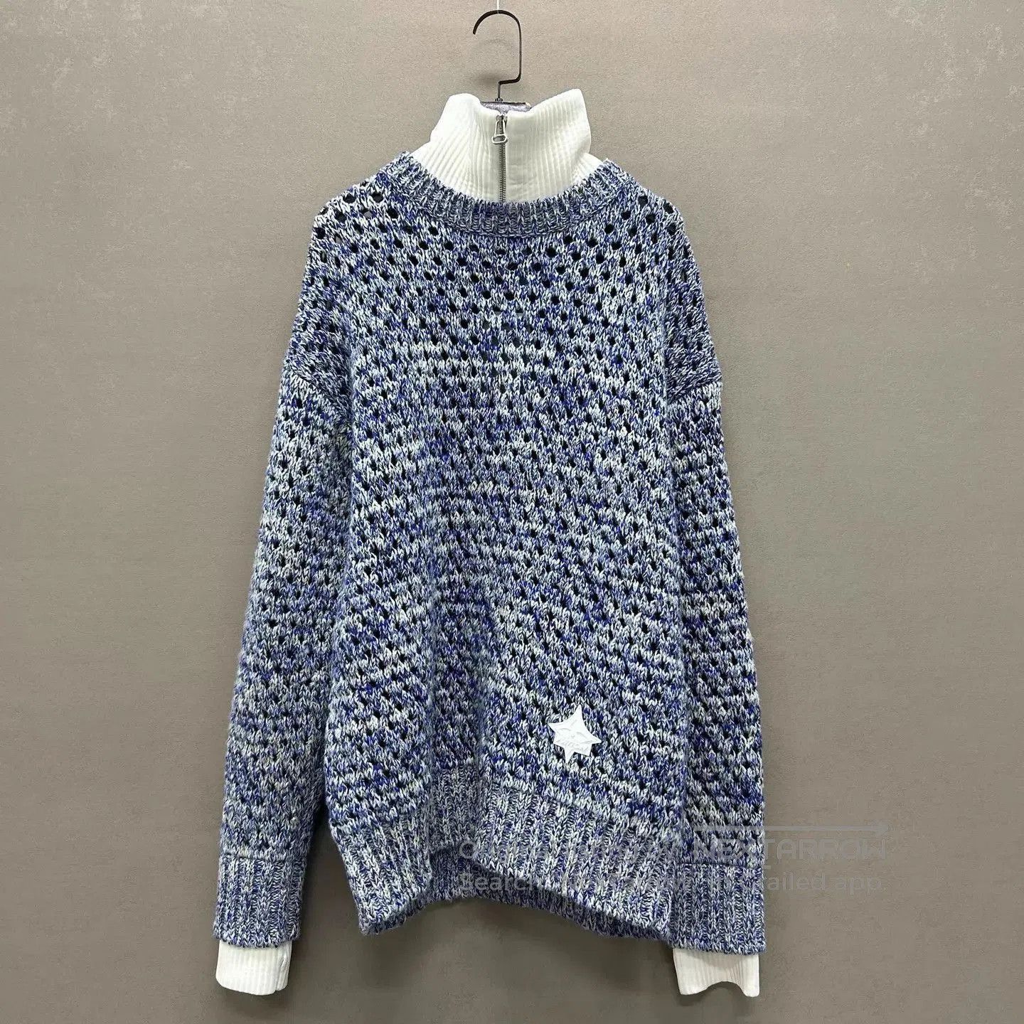 Louis Vuitton Gray Knit Sweater with Star Detail - Size L. Size US L / EU 52-54 / 3 - 1 Thumbnail