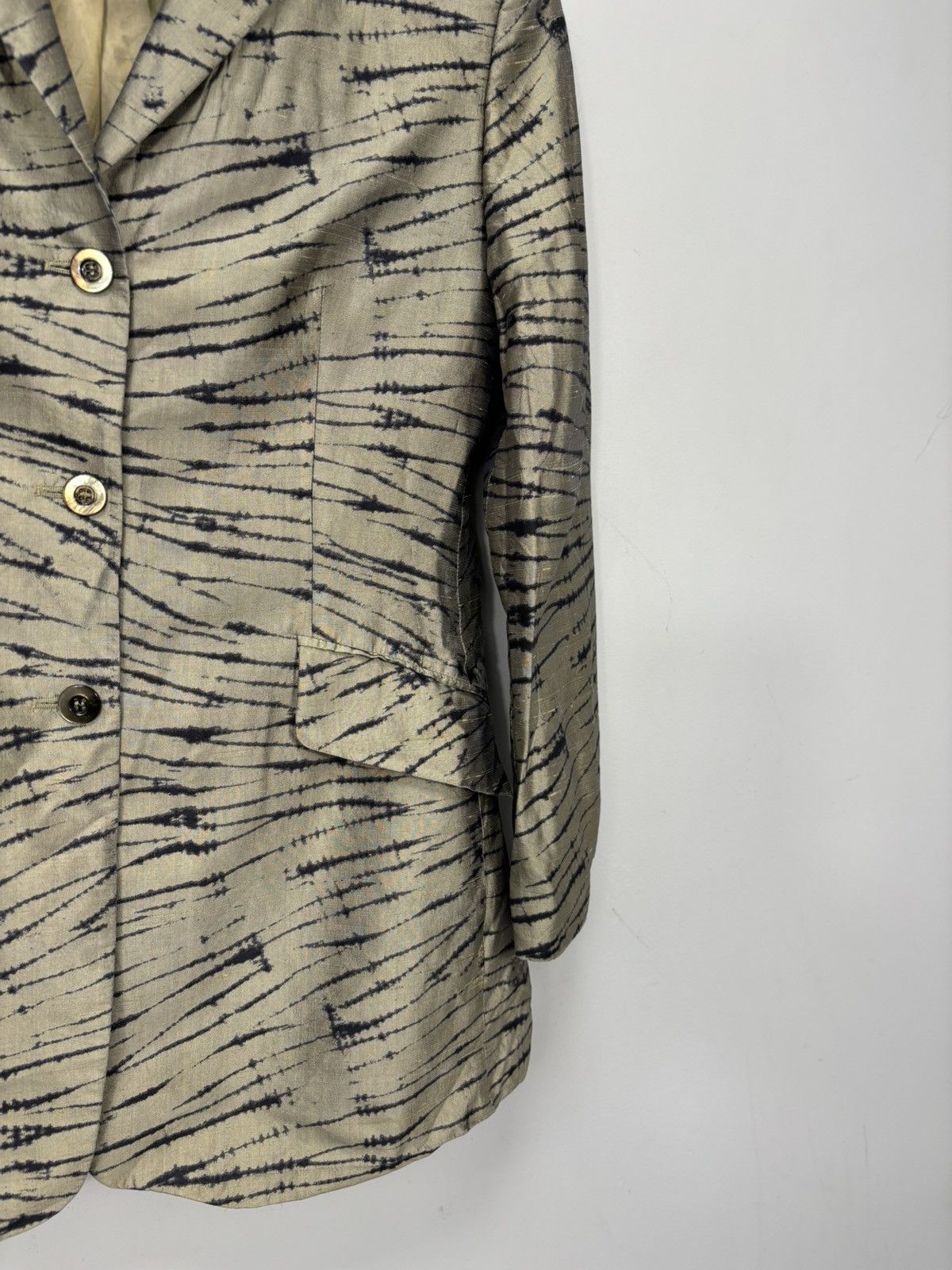 Escada Vintage Laurel By Escada Gold Avant Garde Silk Blazer Jacket Size S / US 4 / IT 40 - 5 Thumbnail