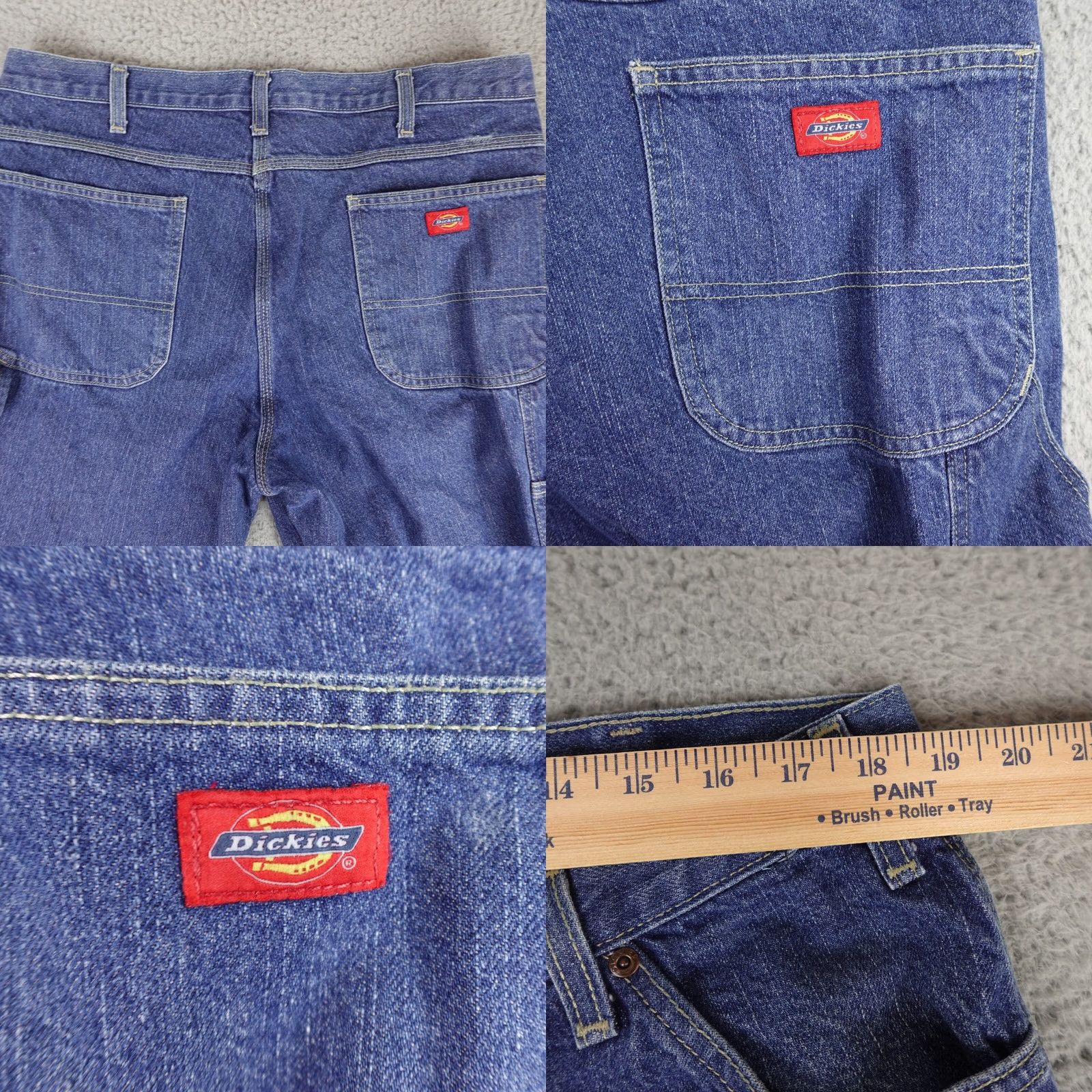 Dickies VINTAGE Dickies Jeans Mens 38 Blue 38x32 Denim Carpenter Dark Wash Work Wear Size US 38 / EU 54 - 8 Thumbnail