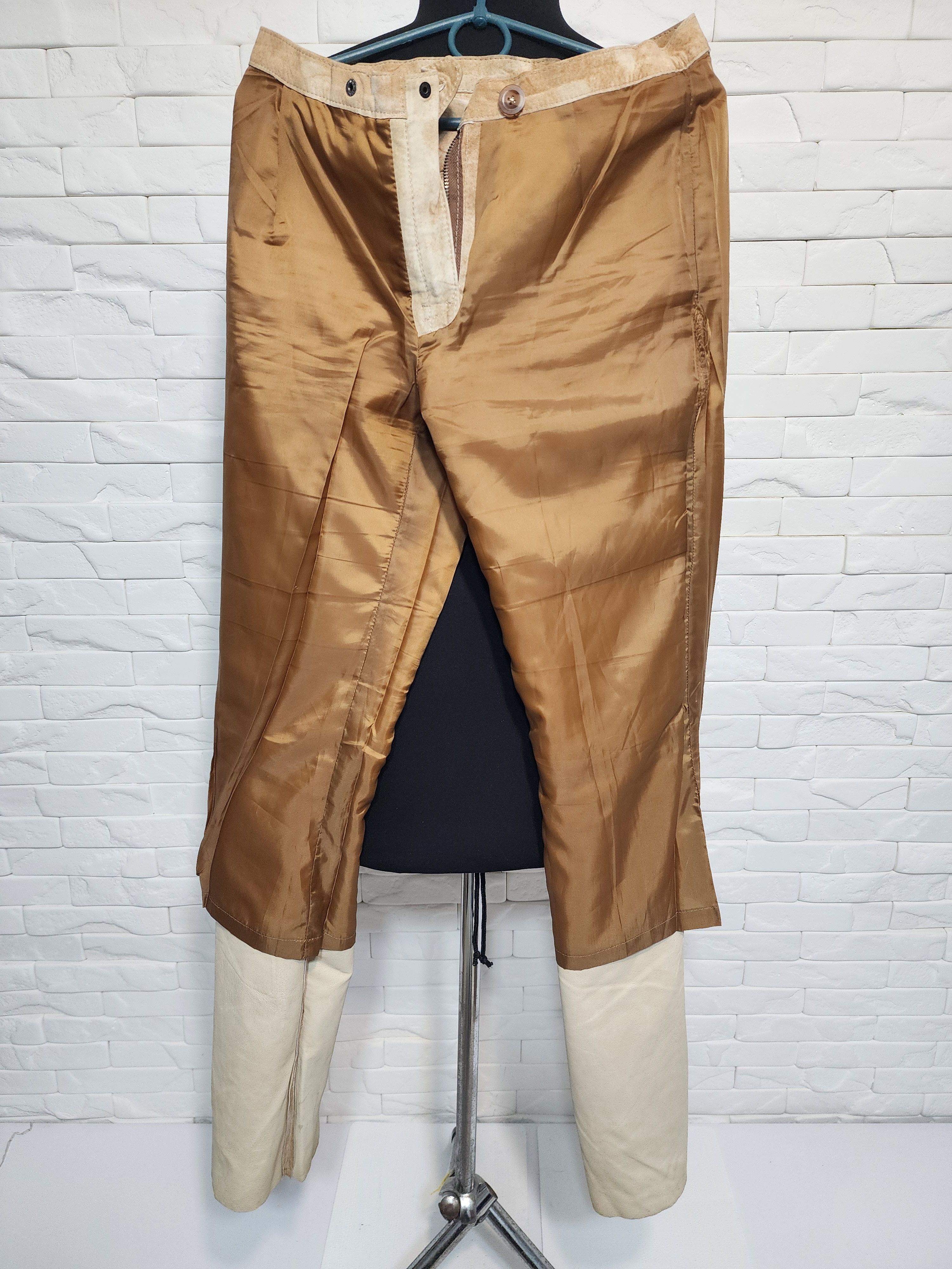 Genuine Leather Brown Suede Leather Pants: Women's Suede Trousers Size 30" / US 8 / IT 44 - 8 Thumbnail
