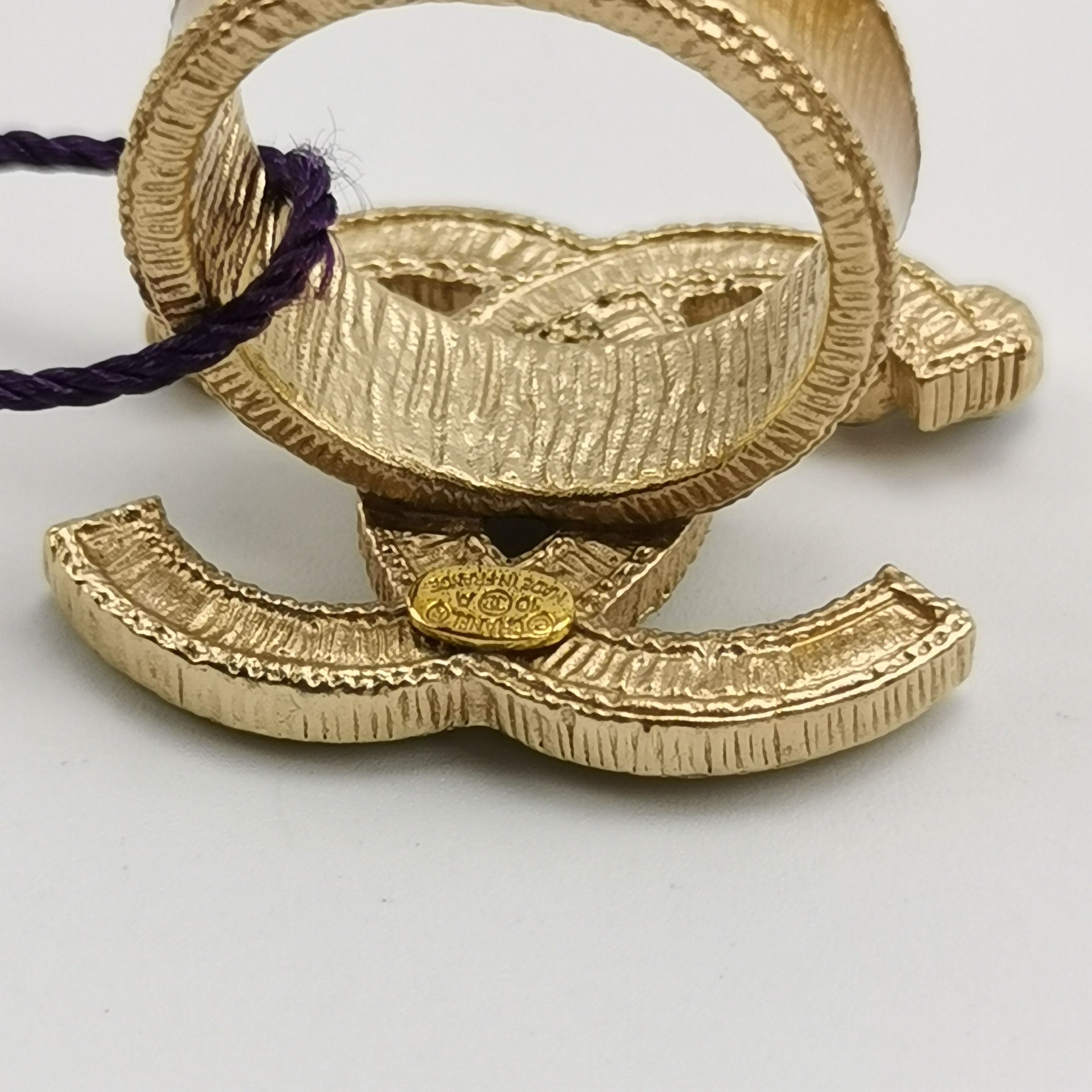 Chanel Chanel Crystal Double C Logo Ring Size 12 -z2505 Size ONE SIZE - 8 Thumbnail