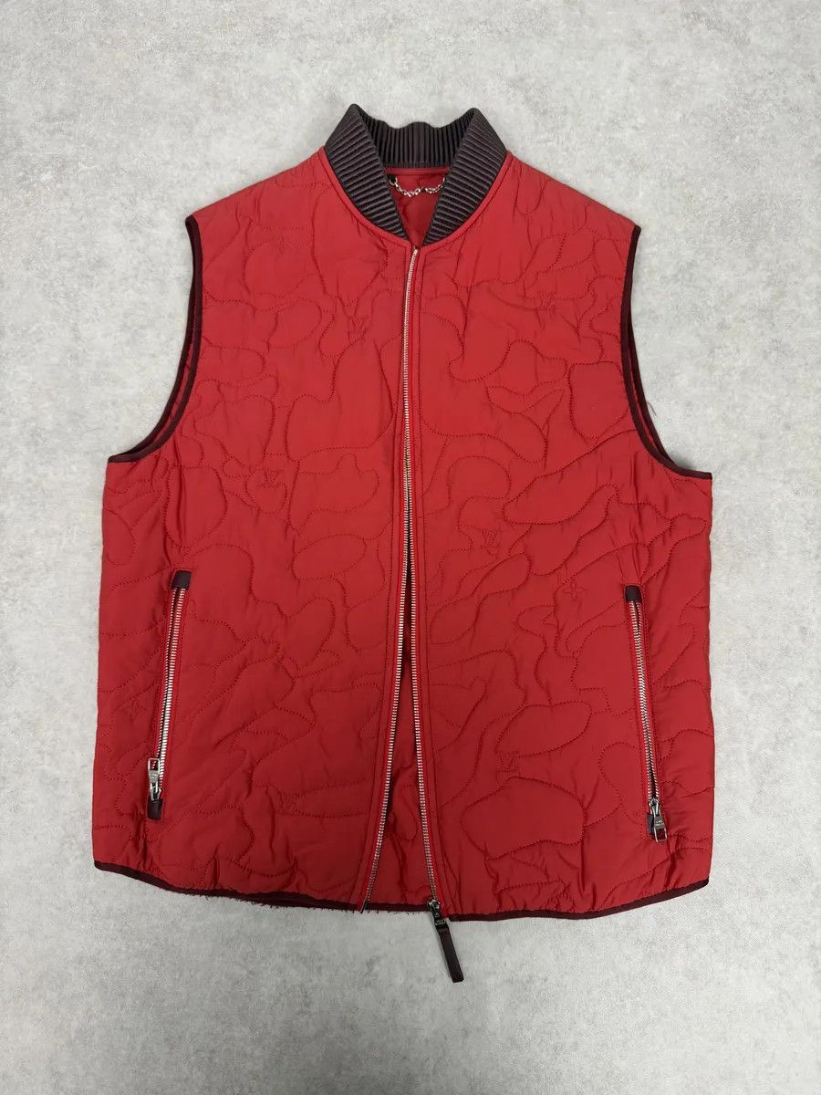 Louis Vuitton Louis Vuitton Red Abstract Camo Vest Size US M / EU 48-50 / 2 - 3 Thumbnail