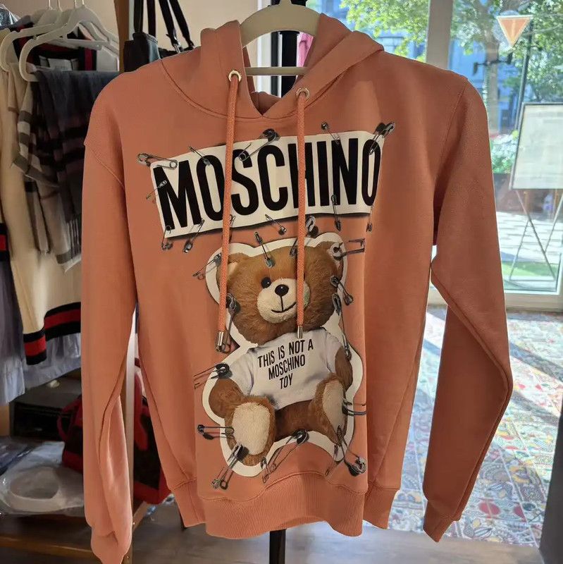 Moschino Moschino Pink Cotton Women's Hoodie 0089 Size XS / US 0-2 / IT 36-38 - 1 Thumbnail