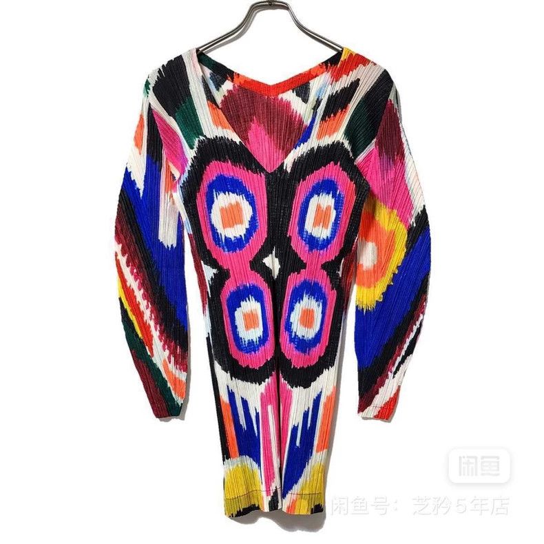 Issey Miyake Issey Miyake size:3 Black and pink two-tone top with long Size XXS / US 00 / IT 34 - 2 Thumbnail