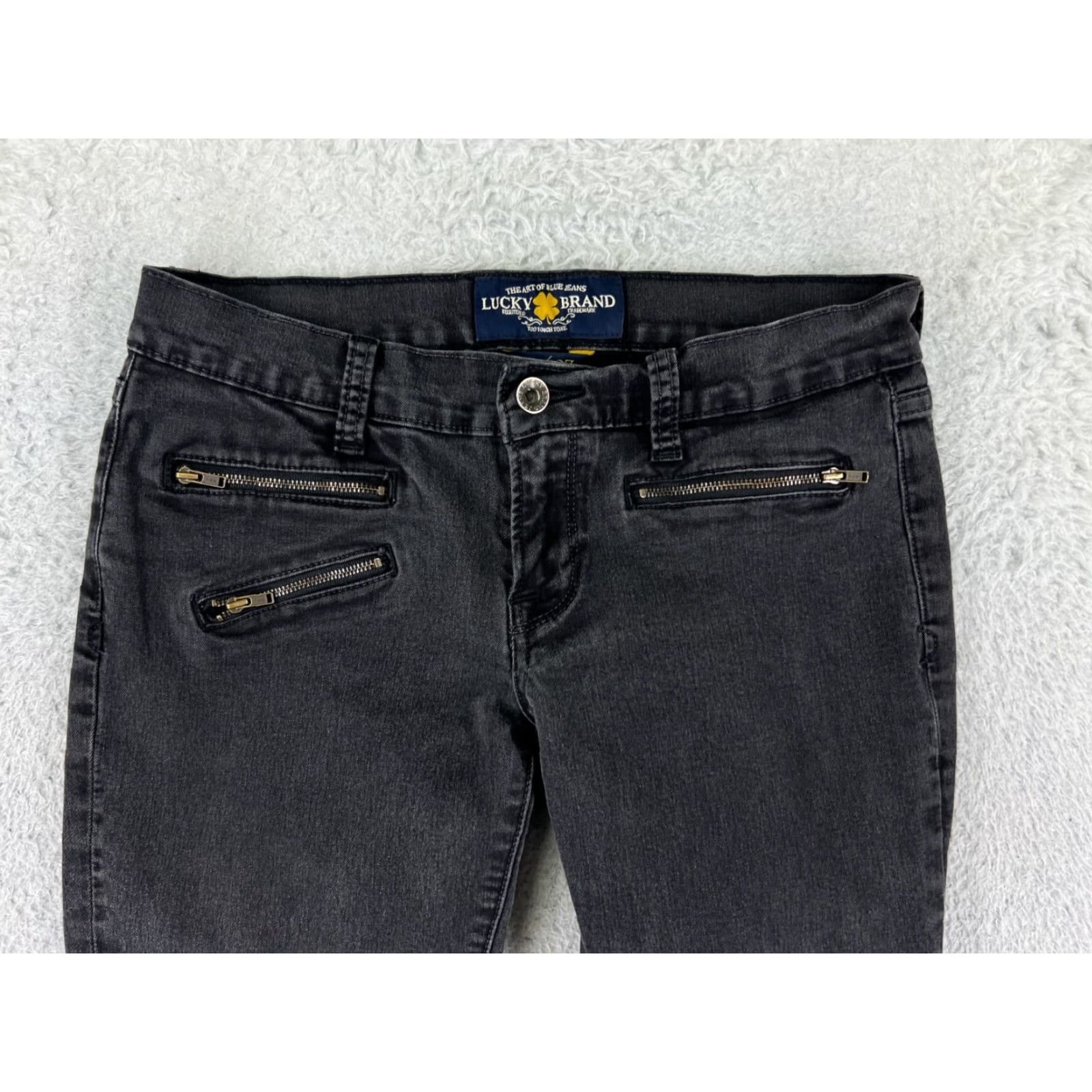 Vintage VINTAGE Black Lucky Brand Skinny Jeans Womens Size 4 Low Rise Ankle Zip Cotton Blend 90s Designer Size 27" / US 4 / IT 40 - 6 Thumbnail