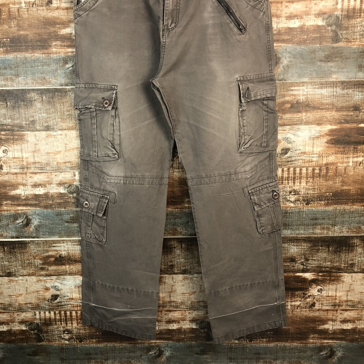 Japanese Brand DL Japanese Brand Brown Cargo Multipocket Pants #C657 Size US 36 / EU 52 - 3 Thumbnail
