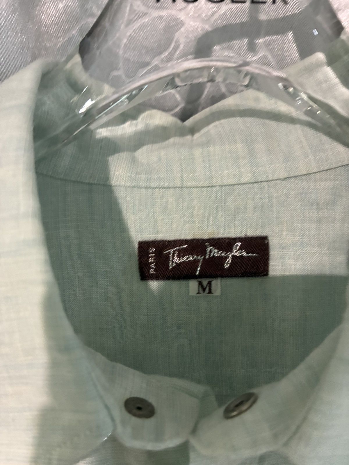 Thierry Mugler Earth-Tone Striped Short Sleeve Shirt Size US M / EU 48-50 / 2 - 2 Thumbnail