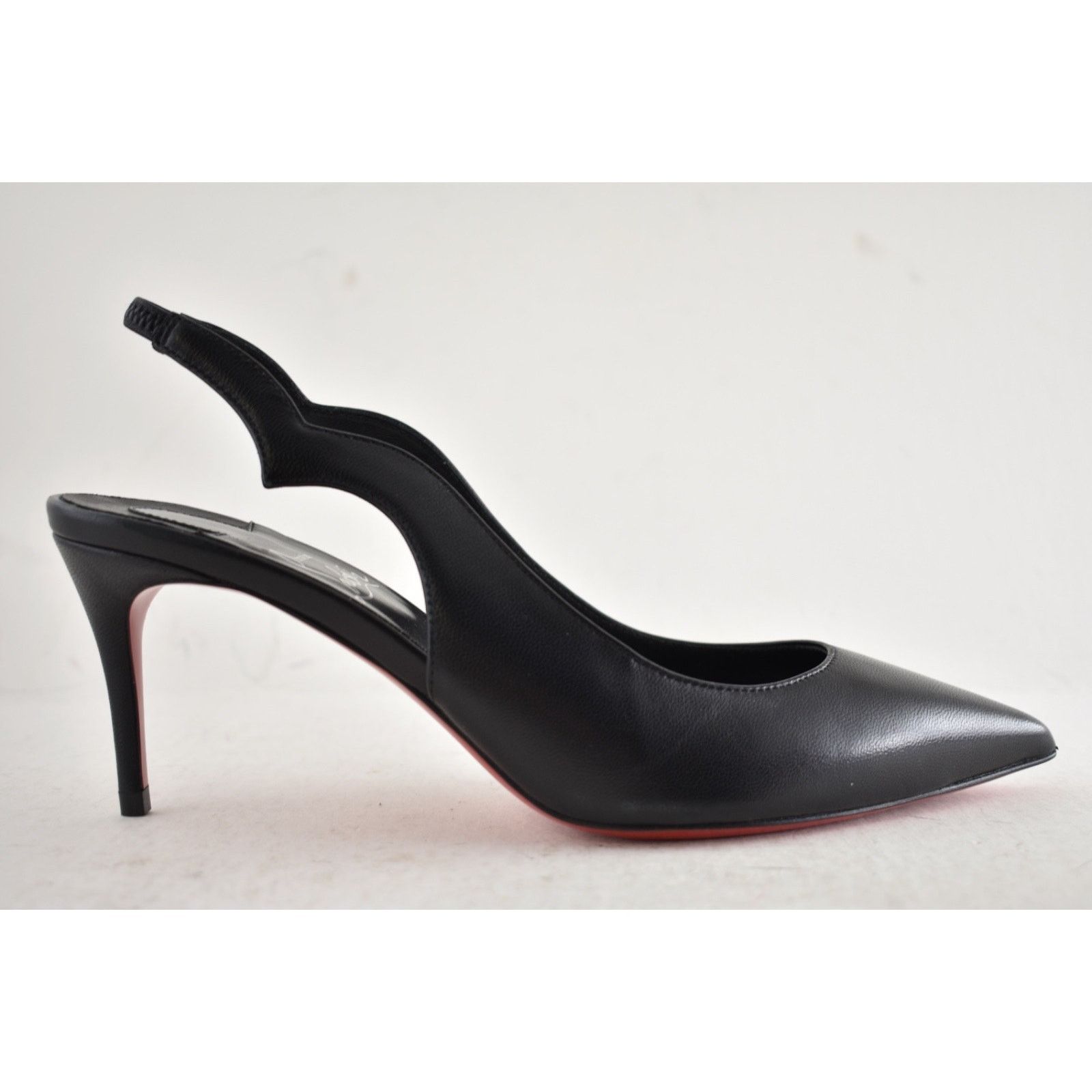 Christian Louboutin Christian Louboutin Hot Chick Sling 70 Black Nappa 36.5 Size US 6.5 / IT 36.5 - 2 Thumbnail